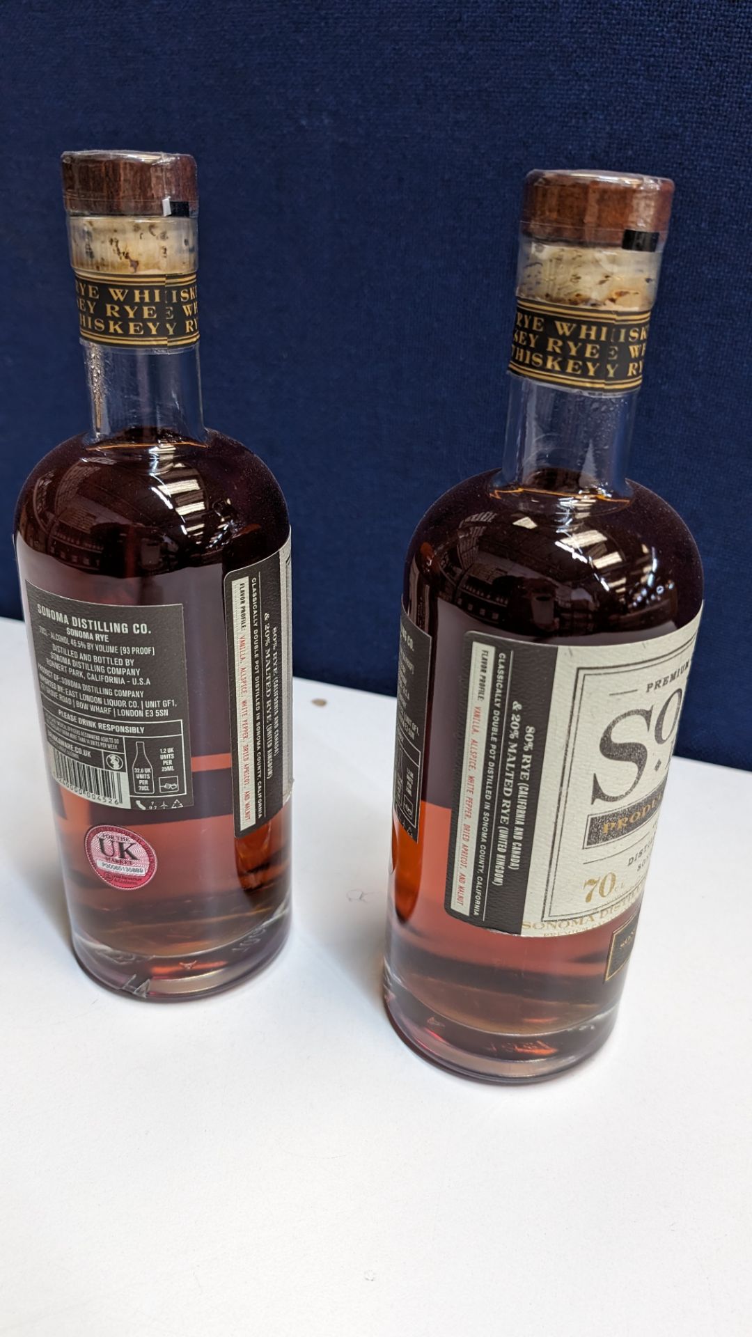 2 off 700ml bottles of Sonoma Rye Whiskey. 46.5% alc/vol (93 proof). Distilled and bottled in Sono - Image 5 of 7