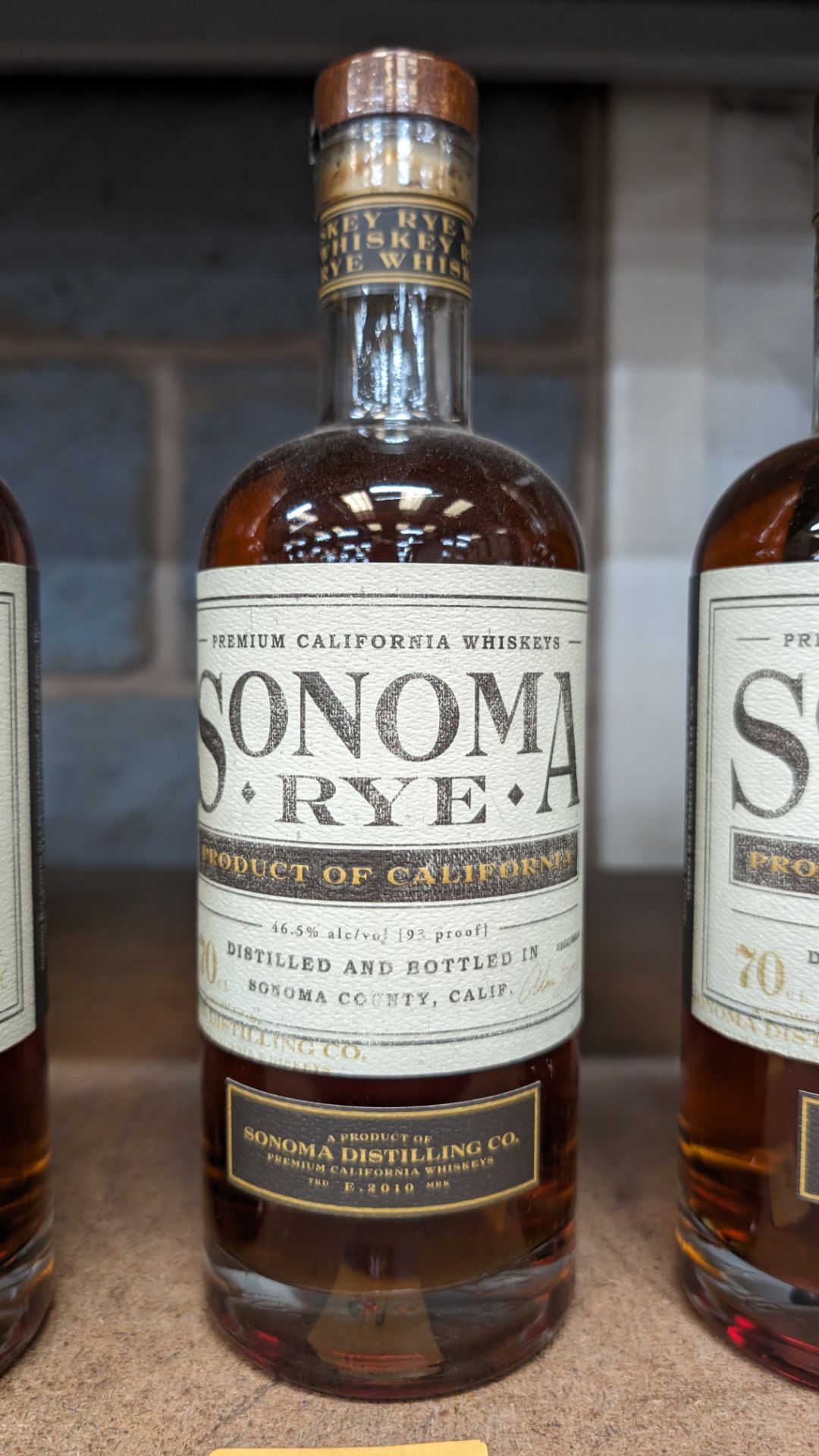 1 off 700ml bottle of Sonoma Rye Whiskey. 46.5% alc/vol (93 proof). Distilled and bottled in Sonom - Image 2 of 5