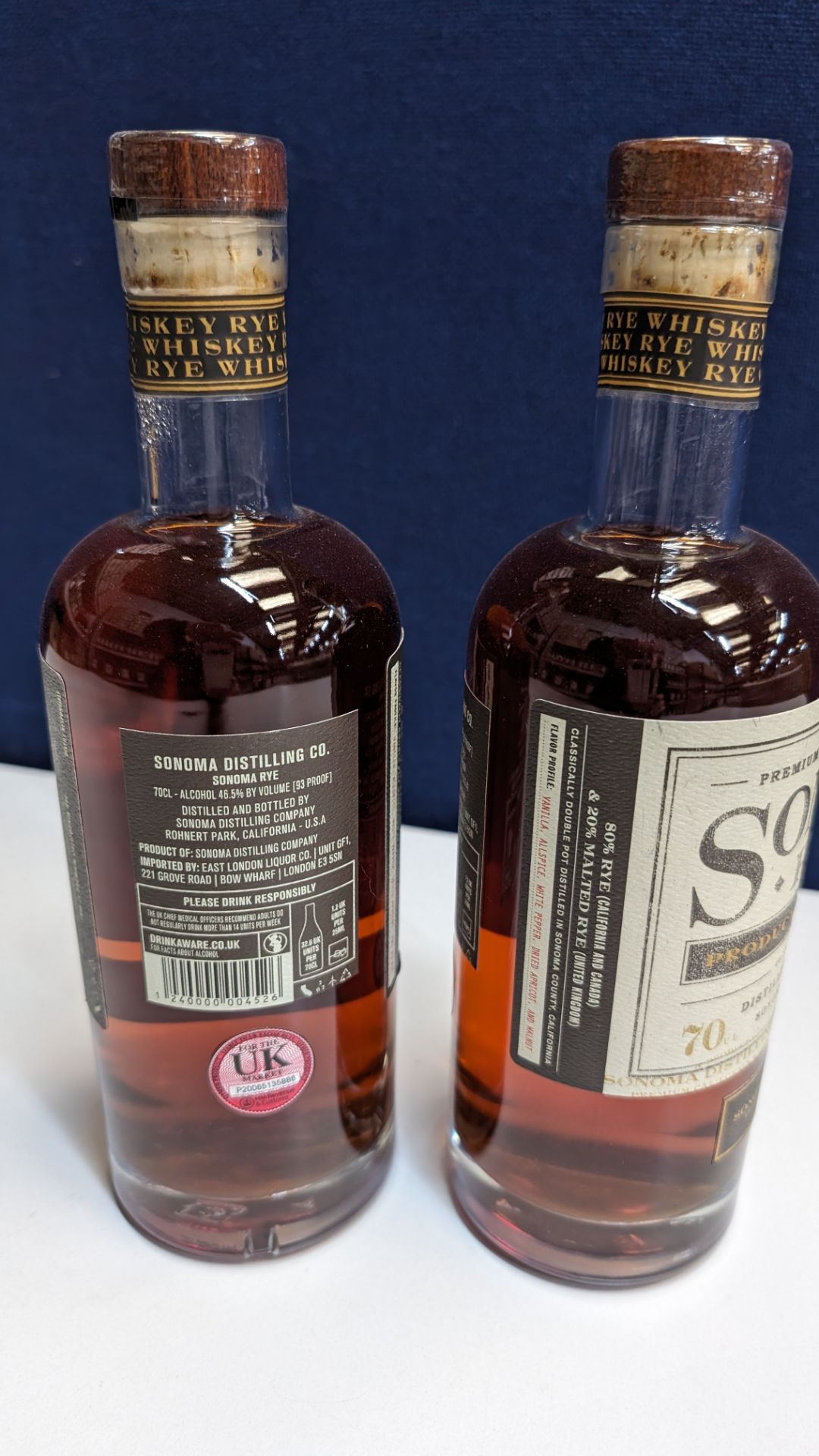 2 off 700ml bottles of Sonoma Rye Whiskey. 46.5% alc/vol (93 proof). Distilled and bottled in Sono - Image 5 of 7