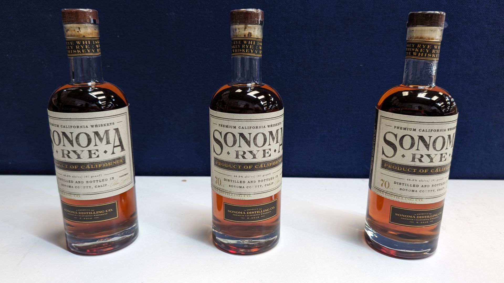 3 off 700ml bottles of Sonoma Rye Whiskey. 46.5% alc/vol (93 proof). Distilled and bottled in Sono - Image 2 of 6