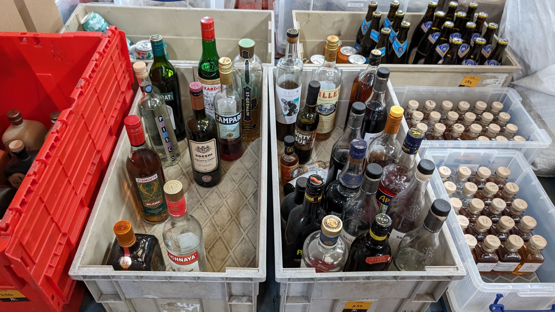 The contents of a crate of opened bottles of assorted spirits, liqueurs and bitters. Sold under AWR - Image 2 of 6