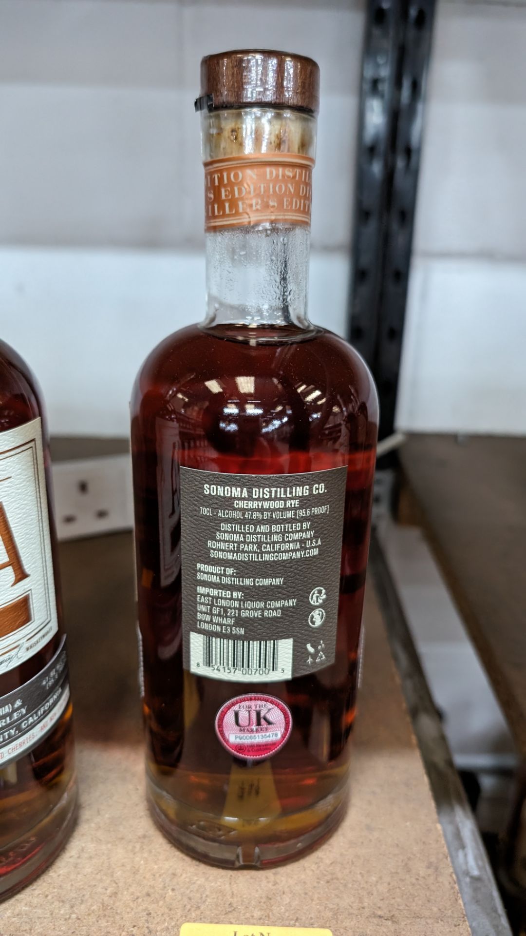 1 off 700ml bottle of Sonoma Cherrywood Rye Whiskey. 47.8% alc/vol (95.6 proof). Distilled and bot - Image 3 of 5