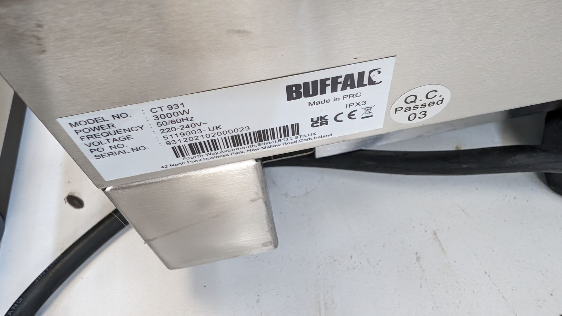 Buffalo stainless steel commercial crepe maker, model CT931 - Image 4 of 4