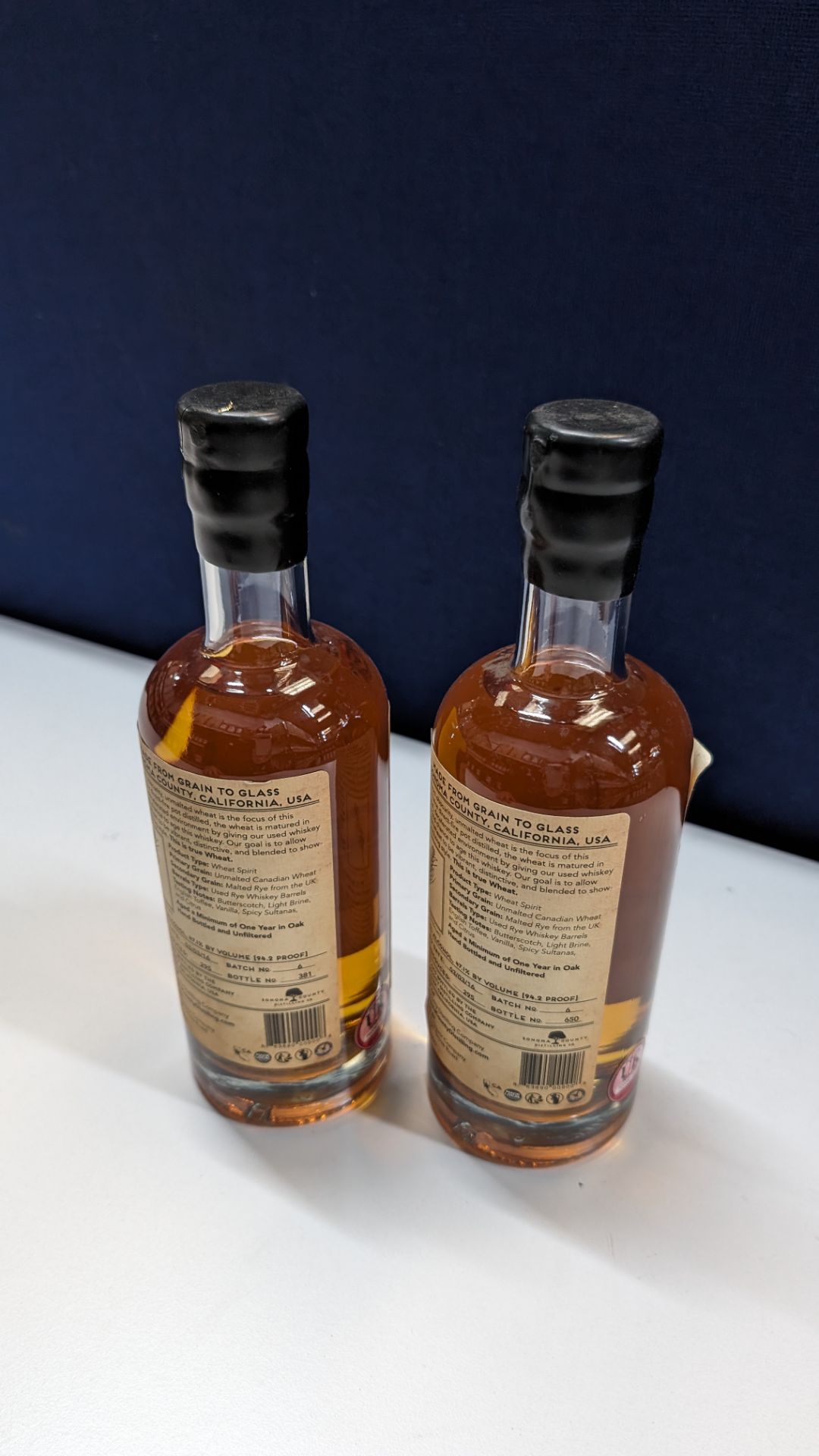 2 off 700ml bottles of Sonoma County 2nd Chance Wheat Double Alembic Pot Distilled Whiskey. 47.1% a - Bild 4 aus 7