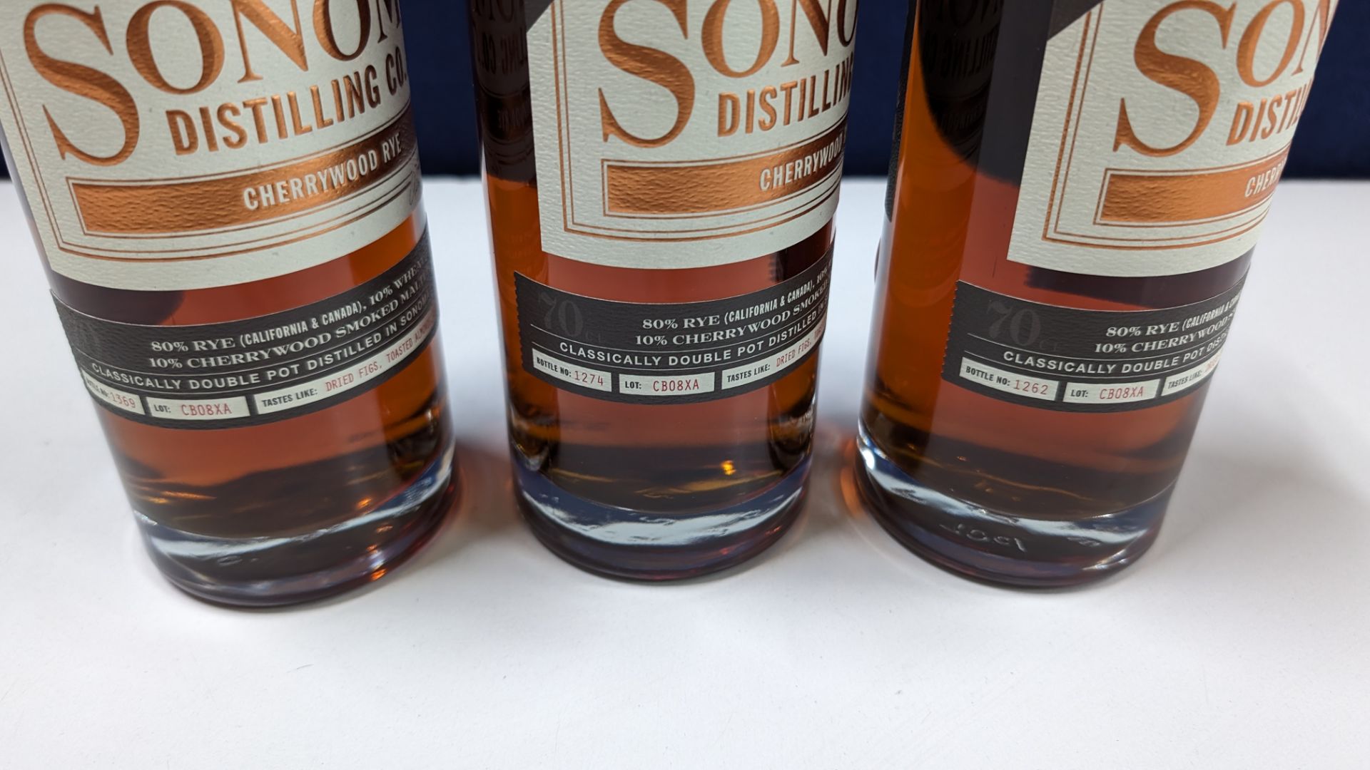 3 off 700ml bottles of Sonoma Cherrywood Rye Whiskey. 47.8% alc/vol (95.6 proof). Distilled and bo - Image 5 of 6