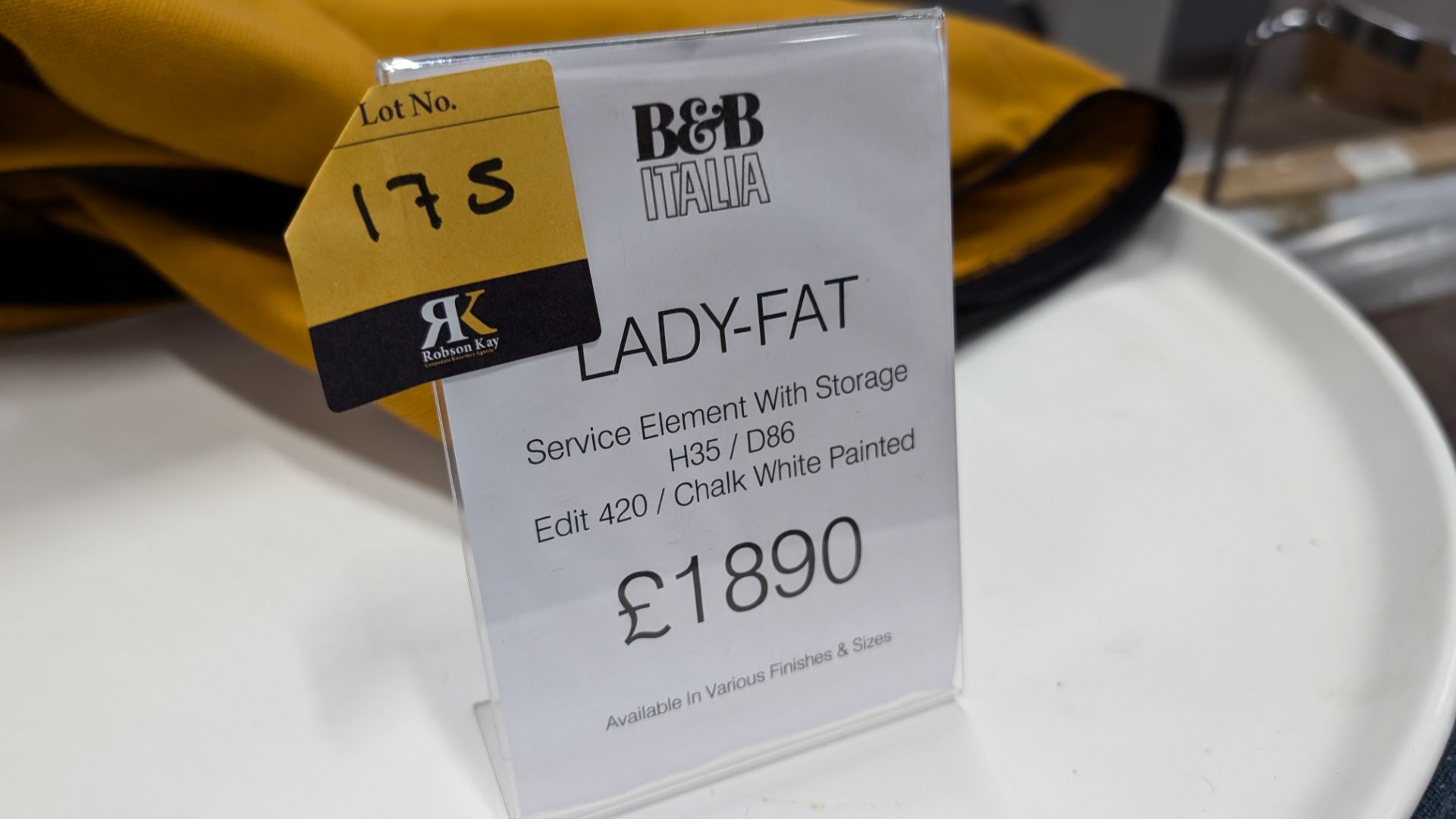 B&B Italia Lady/ Fat Storage Table with removable Chalk White Painted Top. This lot includes the Blu - Image 7 of 8