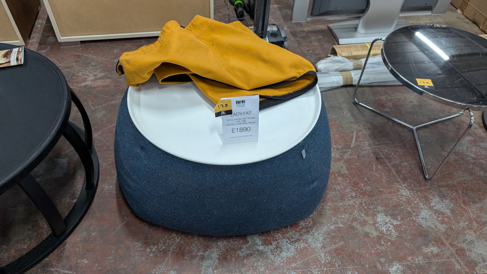 B&B Italia Lady/ Fat Storage Table with removable Chalk White Painted Top. This lot includes the Blu - Image 6 of 8