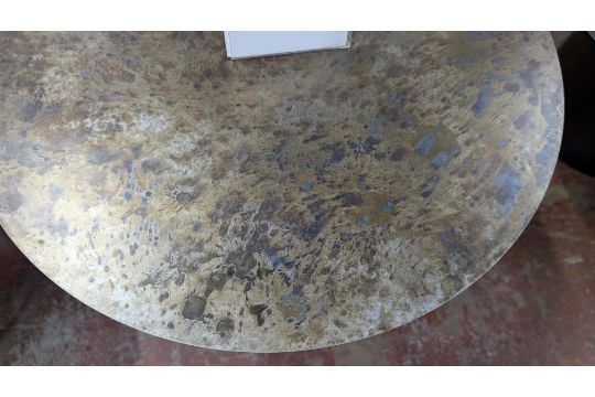 Ligne Roset Oxidation Oxidised Steel Occasional Table. 52cm in diameter. Retail Price: £939 - Image 5 of 7