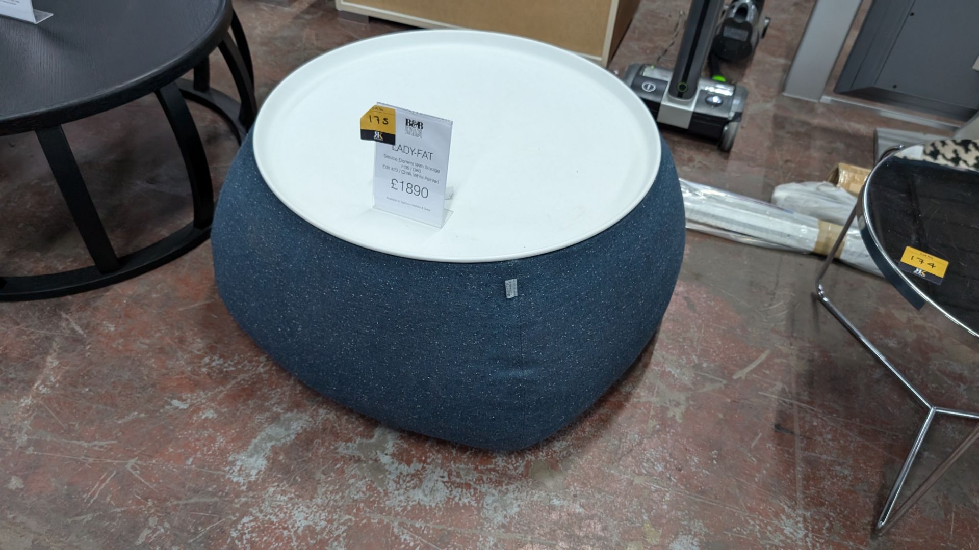 B&B Italia Lady/ Fat Storage Table with removable Chalk White Painted Top. This lot includes the Blu - Image 2 of 8