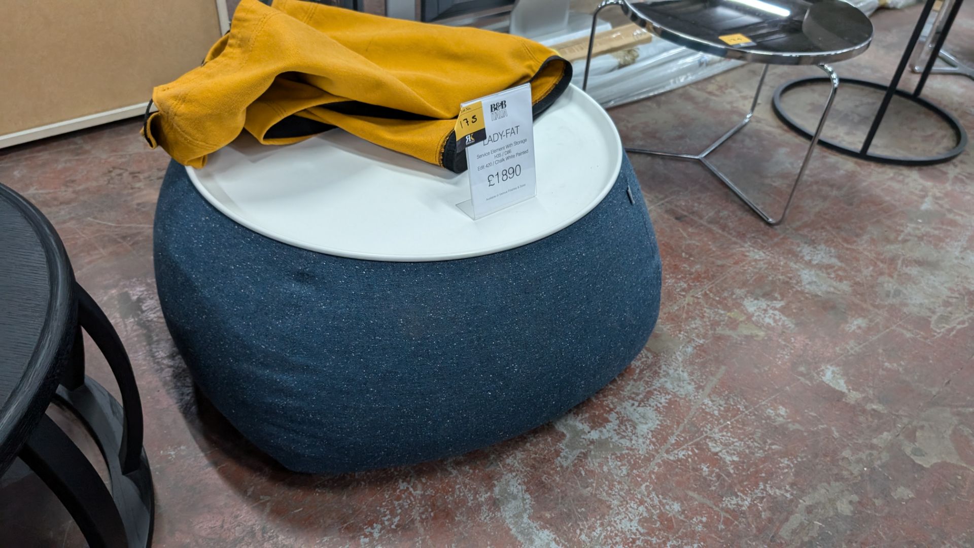 B&B Italia Lady/ Fat Storage Table with removable Chalk White Painted Top. This lot includes the Blu - Image 8 of 8