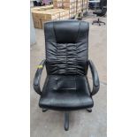 Leather Look Executive Black Operators Chair.