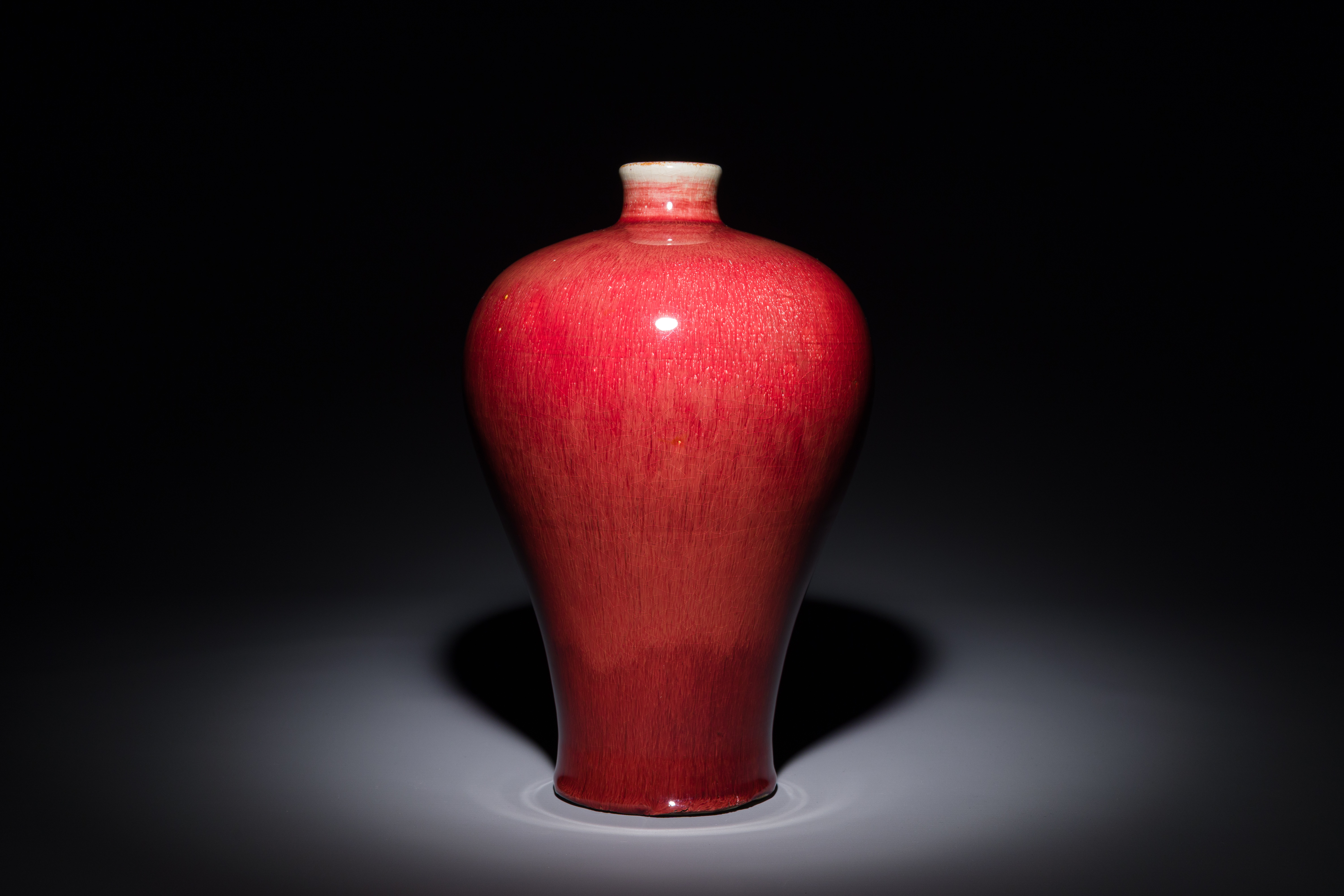 A Chinese flambe-glazed 'meiping' vase, 18th C.