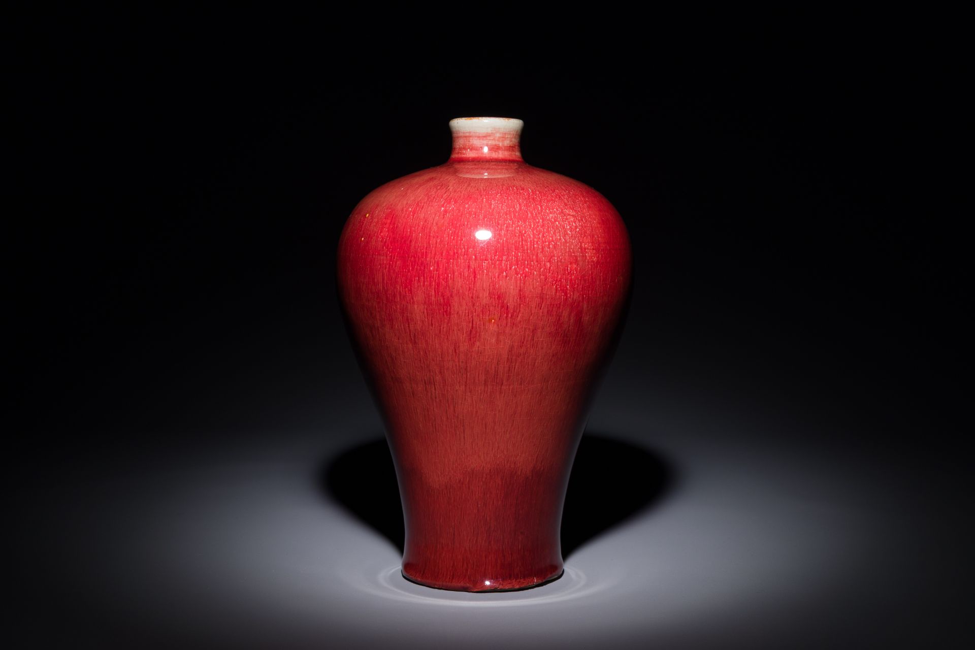 A Chinese flambe-glazed 'meiping' vase, 18th C.