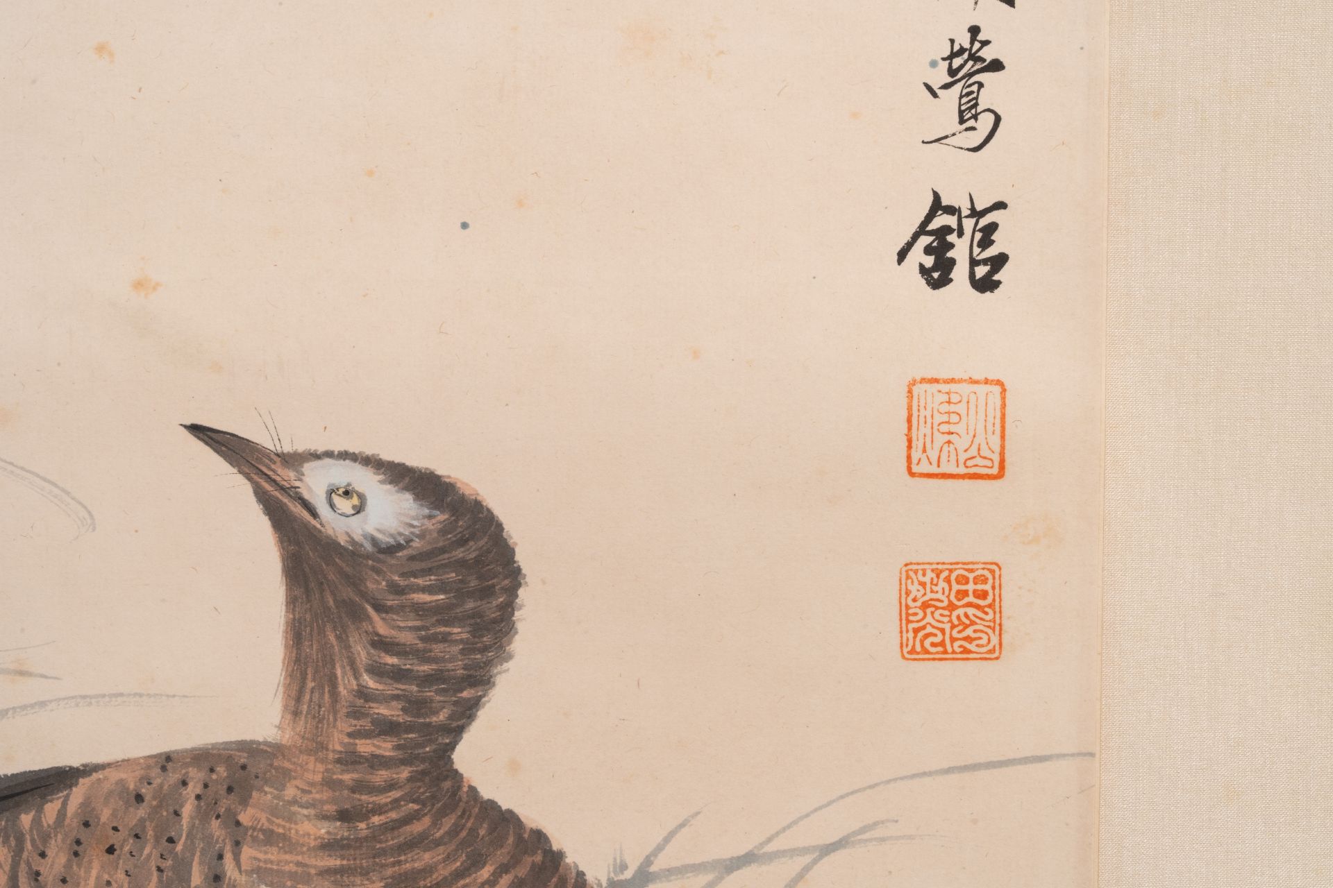 Tian Shiguang ç”°ä¸–å…‰ (1916-1999): 'Birds and flowers', ink and colour on paper - Bild 5 aus 7