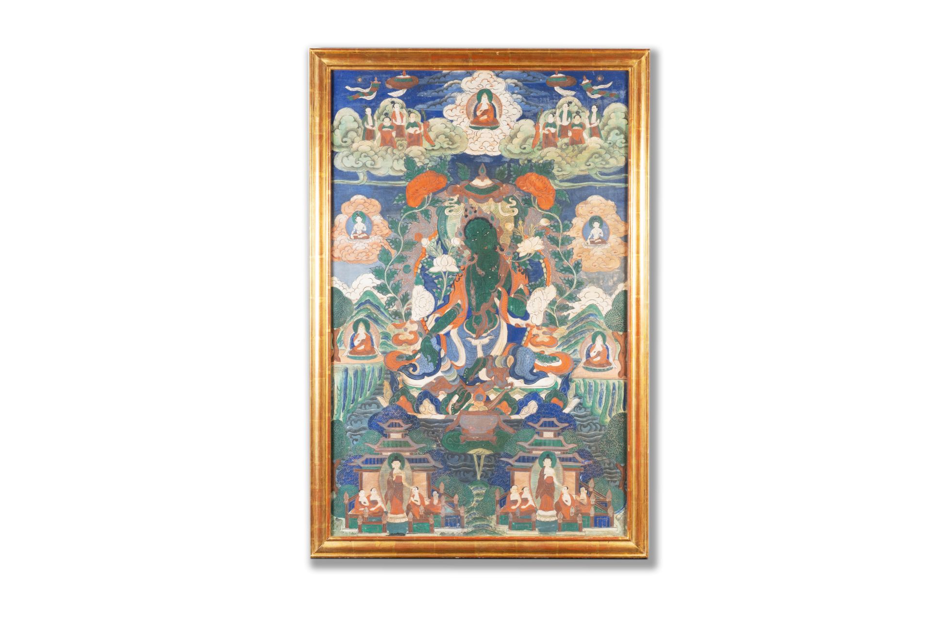 A thangka depicting Green Tara, Tibet, 18/19th C.