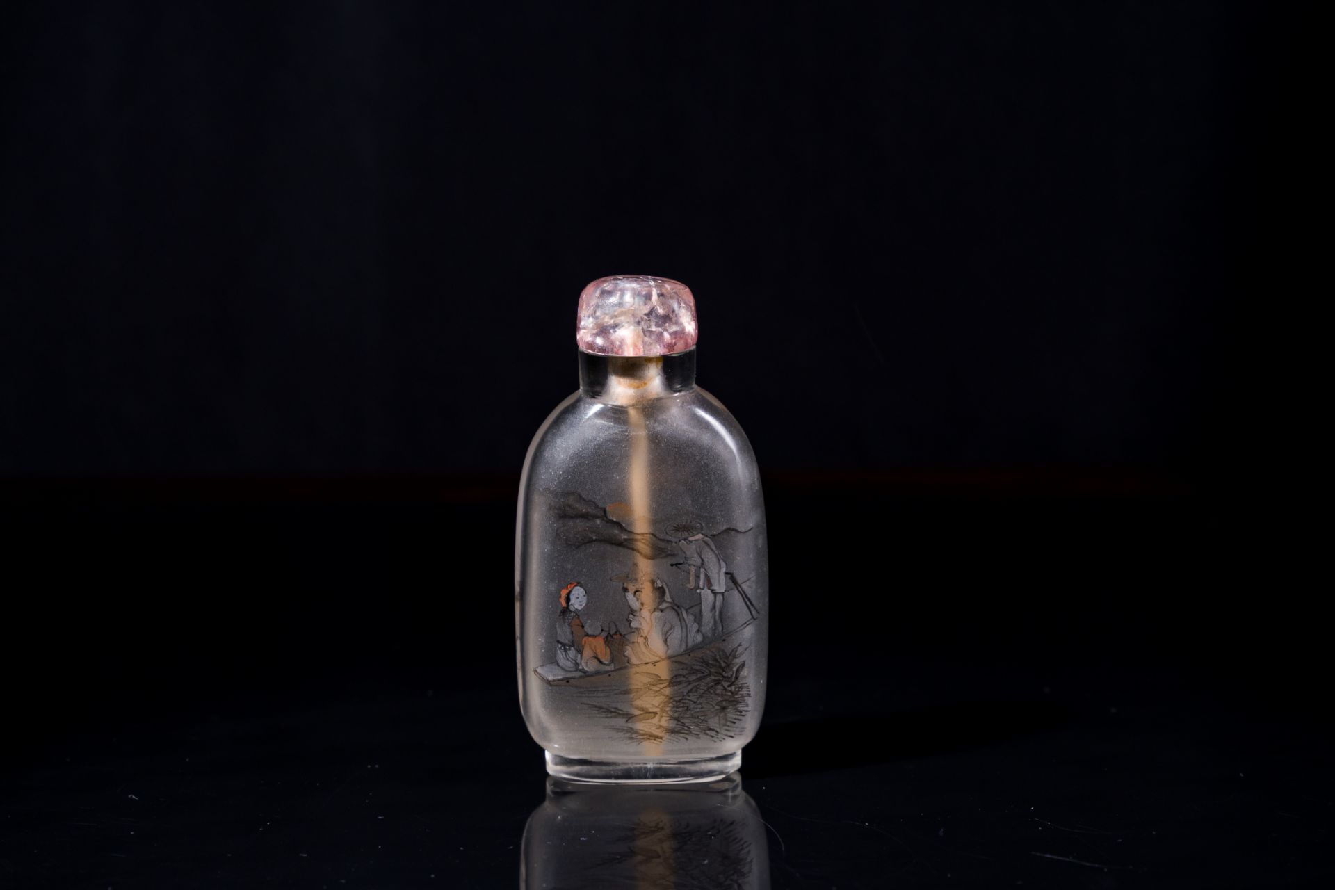 A Chinese inside-painted glass snuff bottle, Ma Shaoxuan é¦¬å°‘å®£ mark, 19/20th C. - Bild 3 aus 6