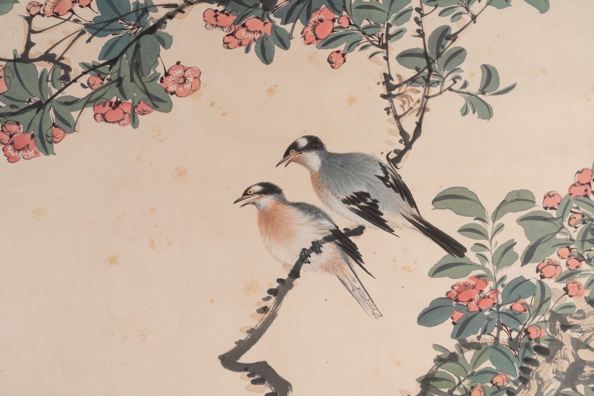Tian Shiguang ç”°ä¸–å…‰ (1916-1999): 'Birds and flowers', ink and colour on paper - Image 7 of 7