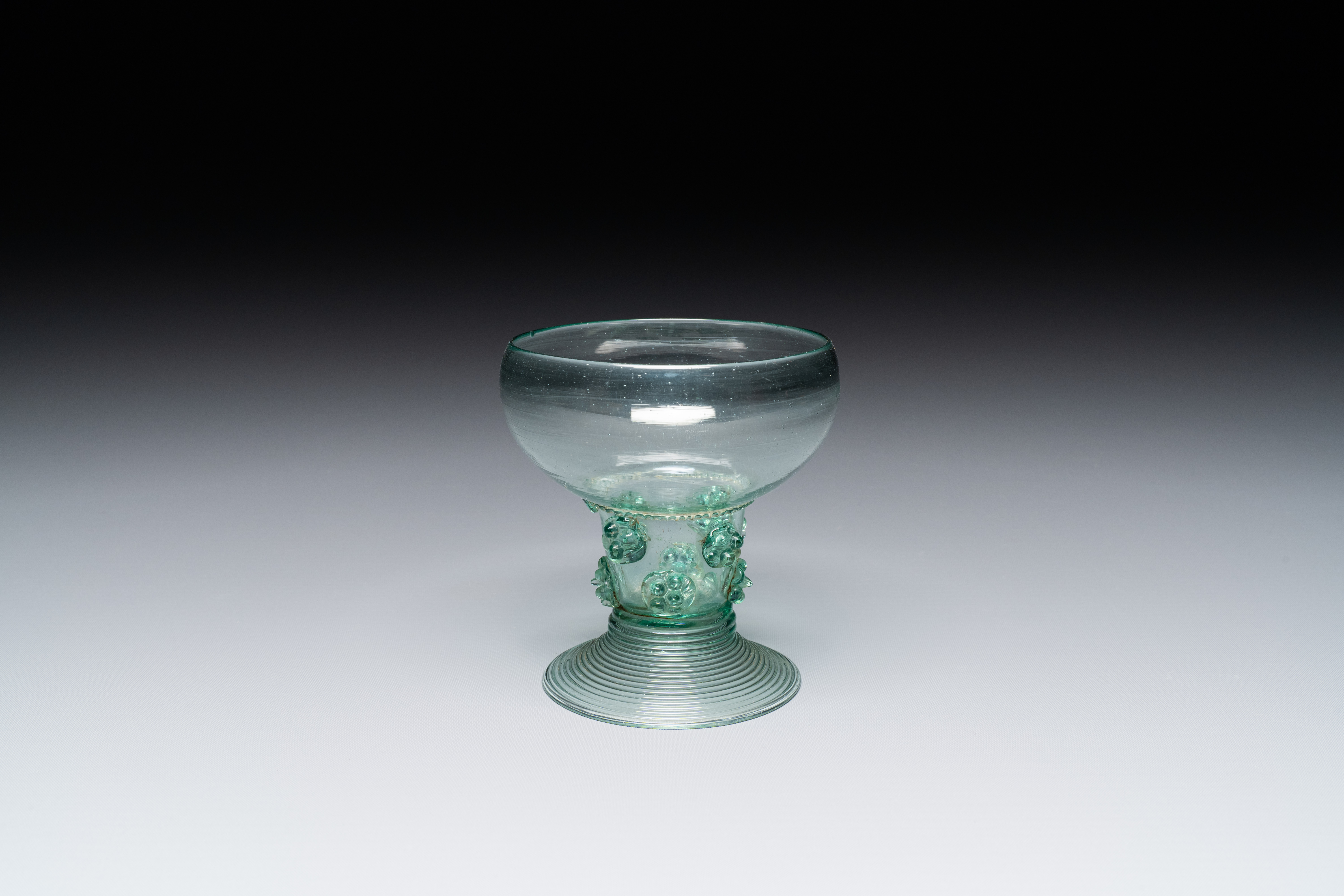 A Dutch or German green glass rummer, 2nd quarter of the 17th C.