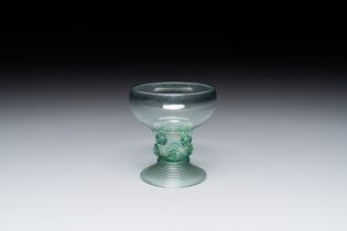 A Dutch or German green glass rummer, 2nd quarter of the 17th C.