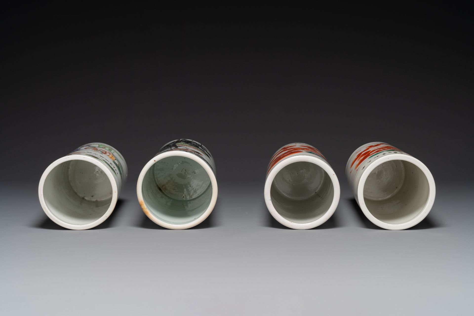 A varied collection of Chinese qianjiang cai and iron-red-decorated porcelain, signed Liu Shuntai åŠ - Image 3 of 6