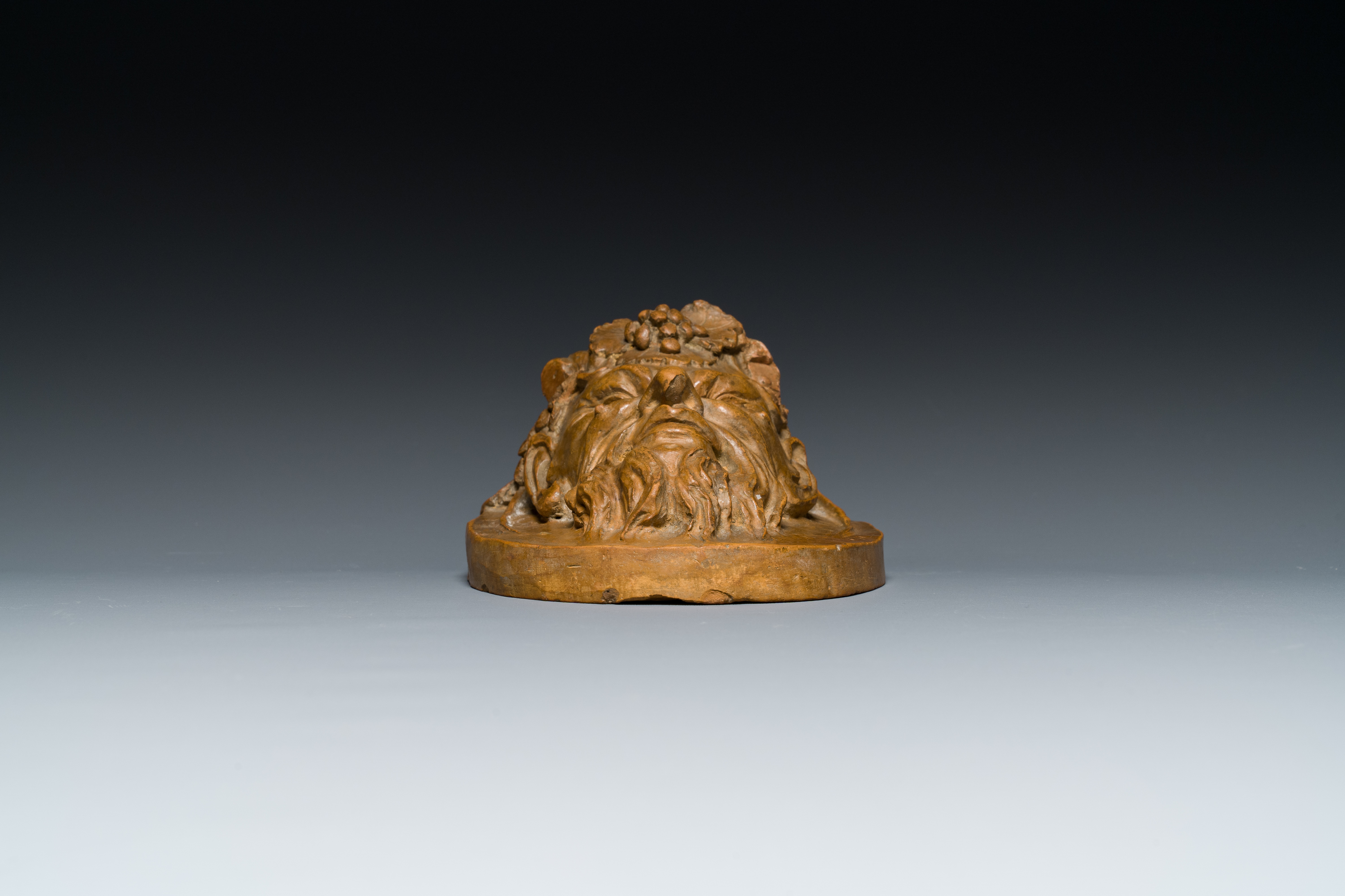 A terracotta head of a faun, signed Clodion, 19th C. - Image 9 of 16