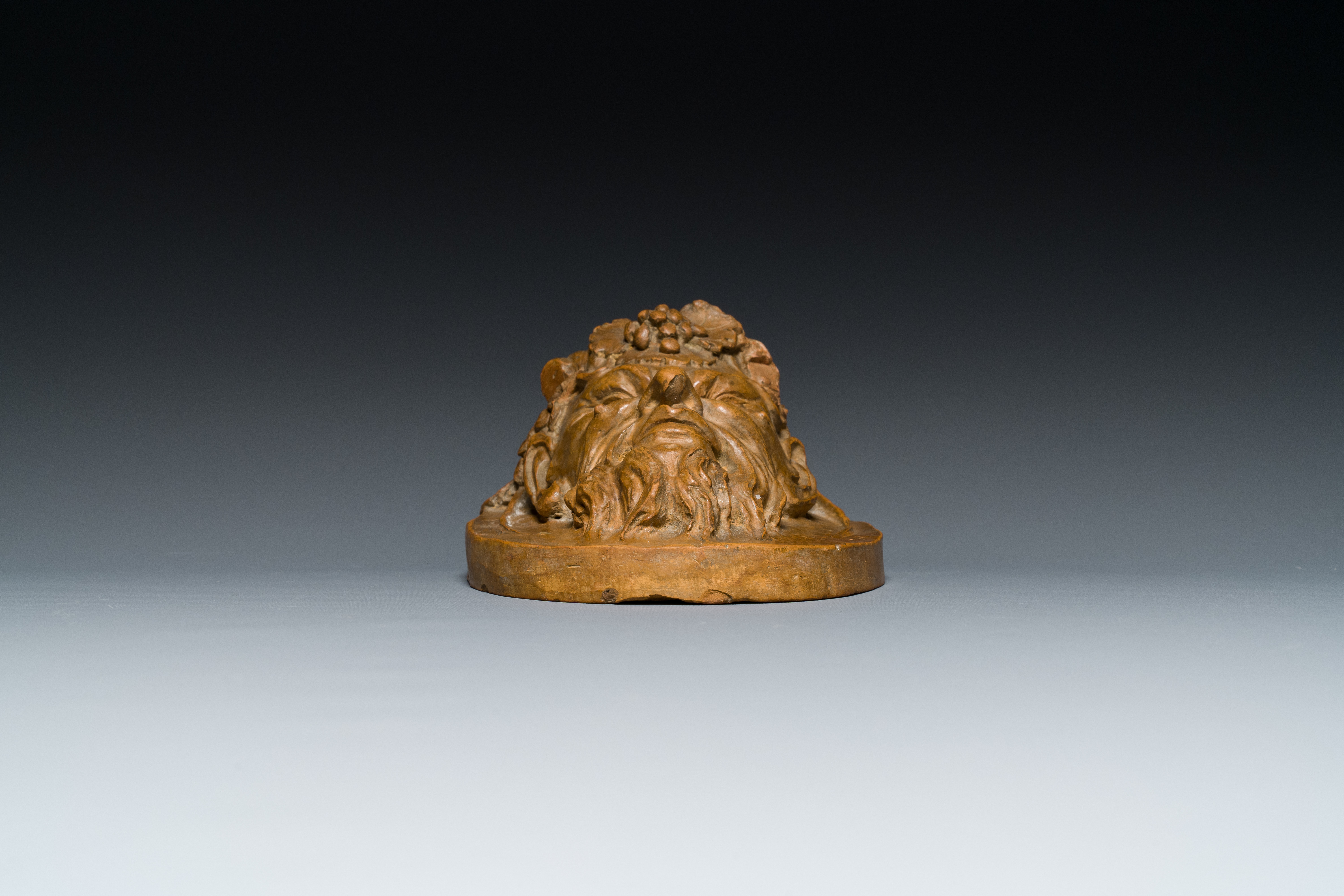 A terracotta head of a faun, signed Clodion, 19th C. - Image 10 of 16