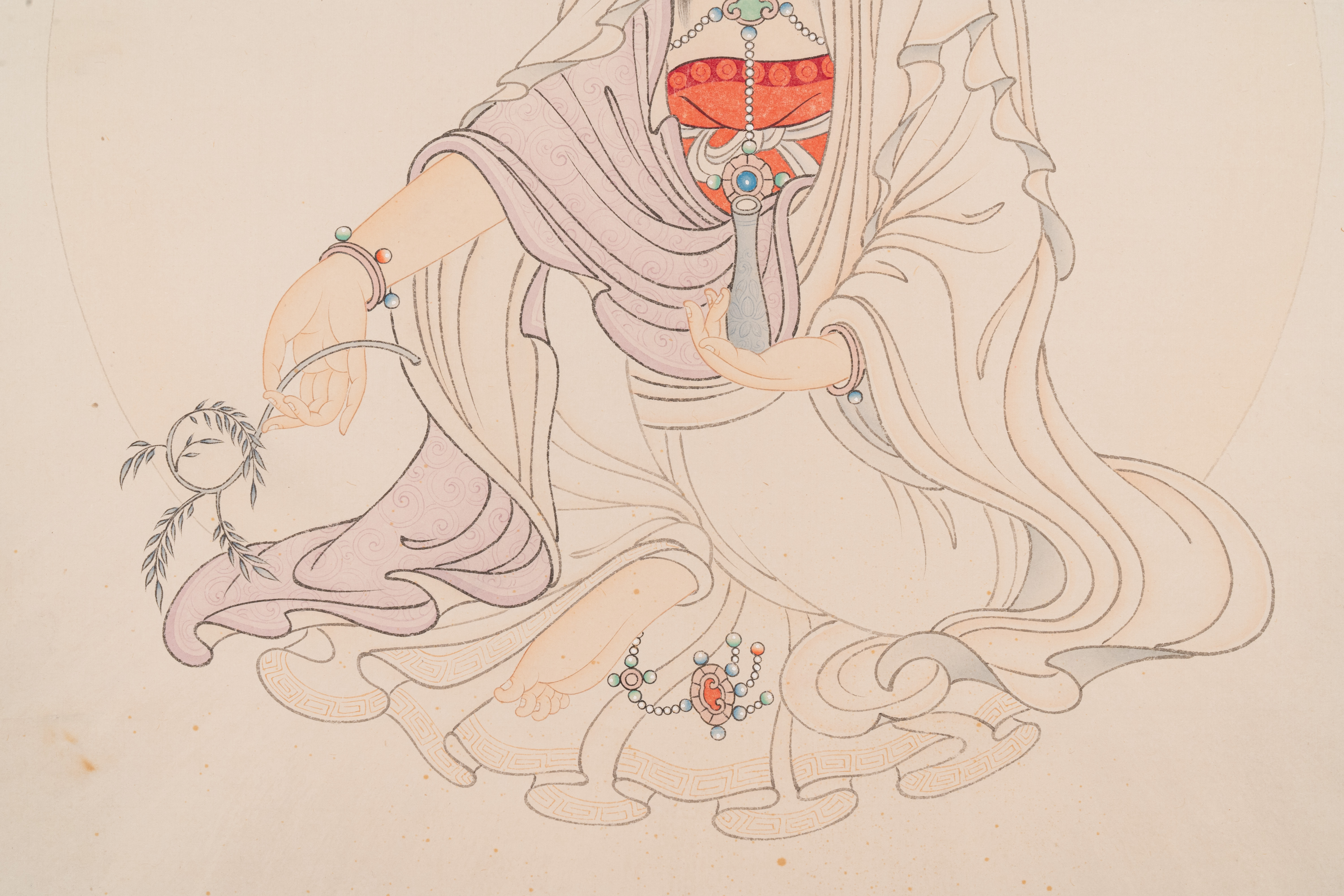 Mei Lanfang æ¢…è˜­èŠ³ (1894-1961): 'Bodhisattva' and Ma Jin é¦¬æ™‰ (1900-1970): 'Calligraphy', ink a - Image 5 of 6