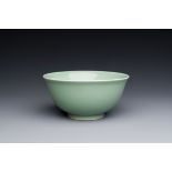 A Chinese monochrome celadon-glazed bowl, Daoguang mark and possibly of the period