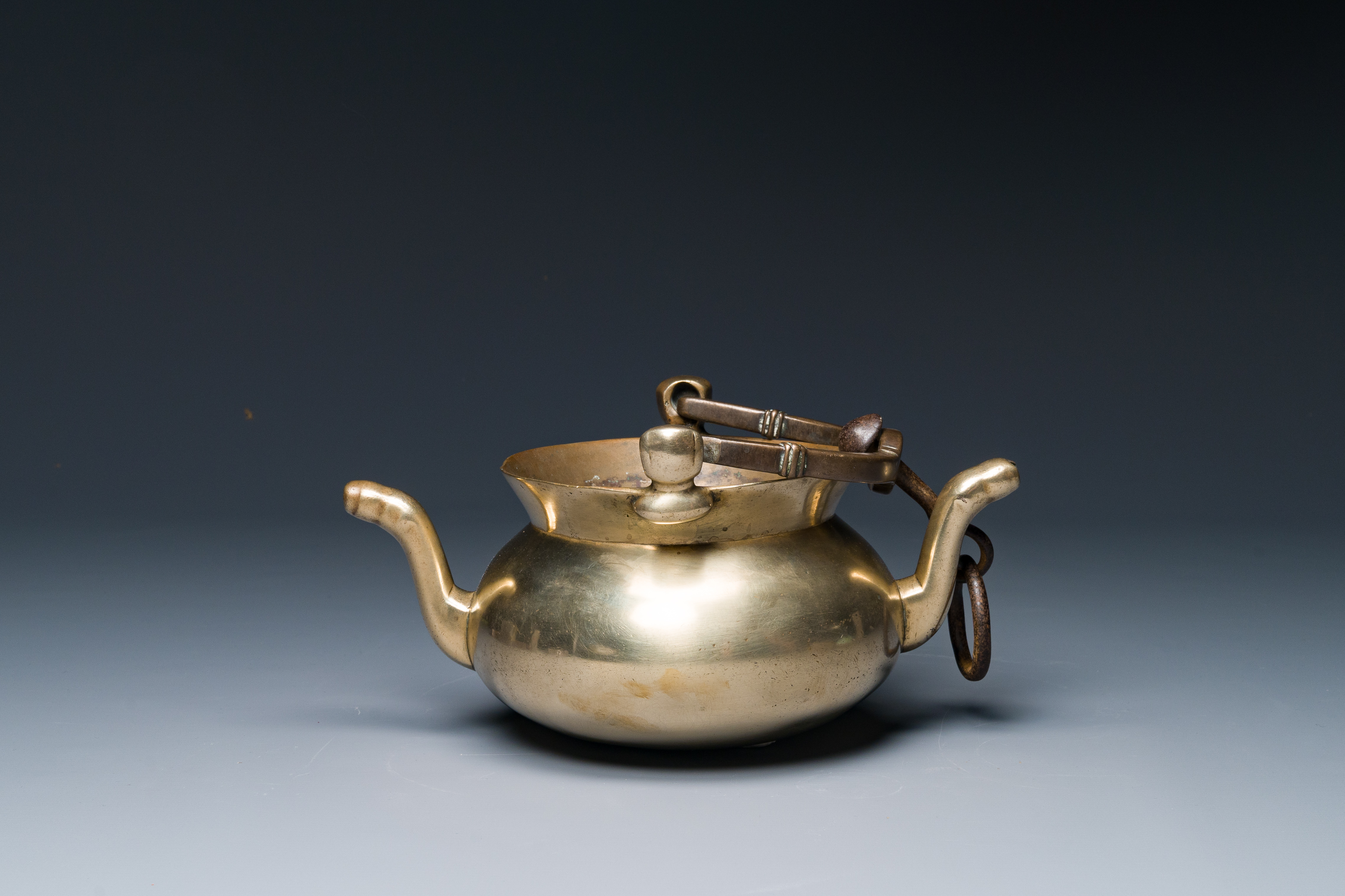 A bronze 'lavabo' or water bowl, Flanders, probably 15th C. - Image 2 of 6