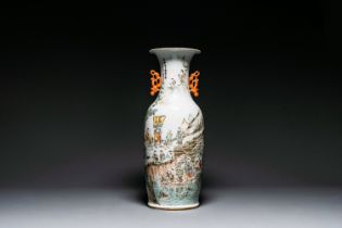 A Chinese qianjiang cai Vase, signed Wang Xingli æ±ªèˆˆé»Ž, 19/20th C.