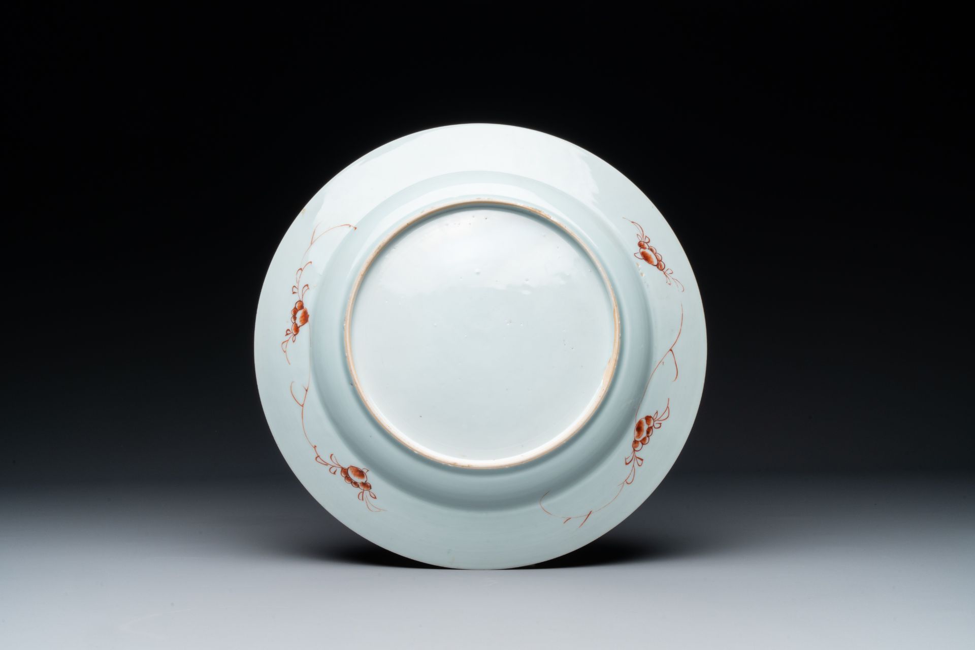 A Chinese famille rose dish with landscape design, Yongzheng - Image 2 of 2
