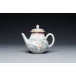 A Chinese famille rose teapot with landscape design, Yongzheng