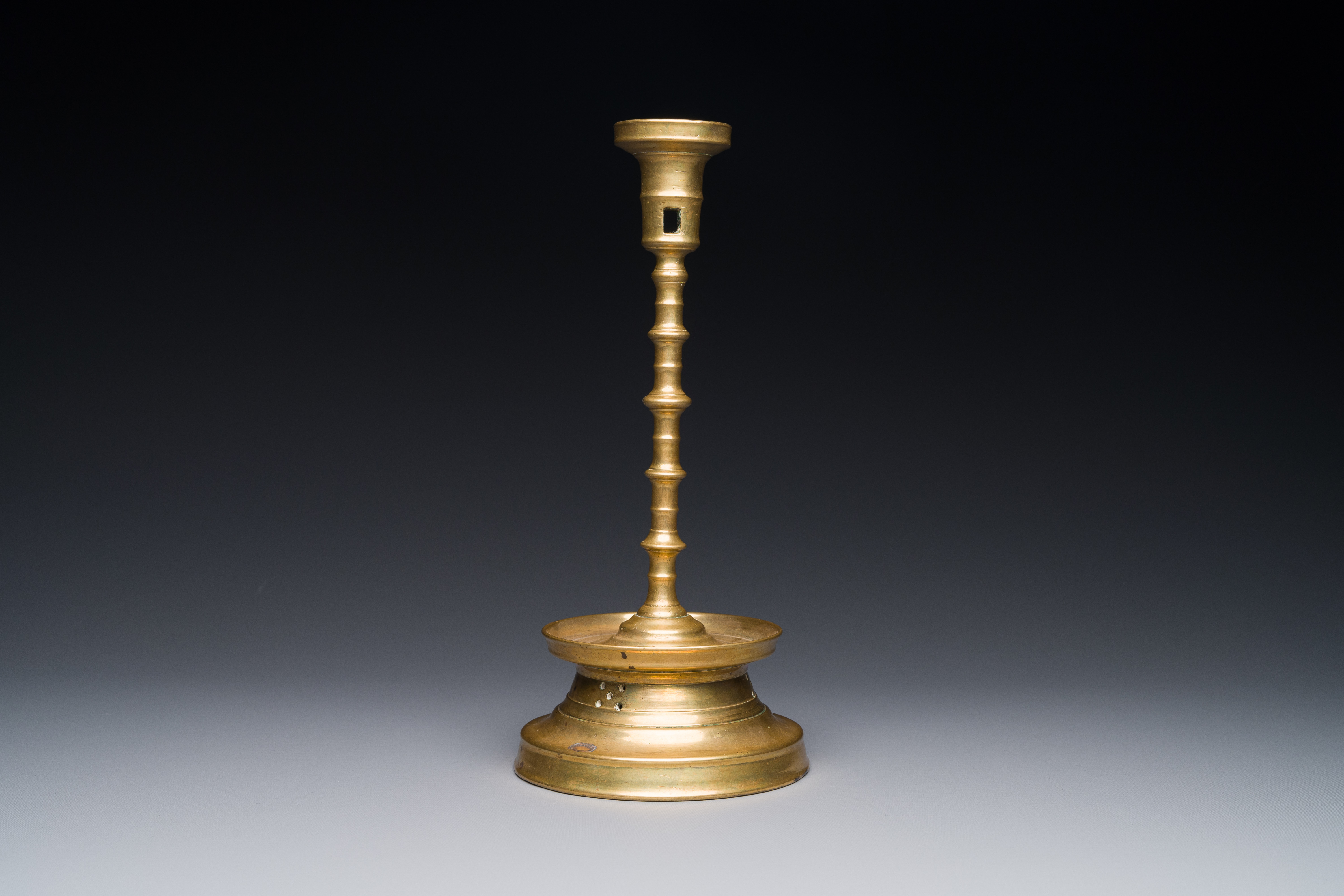 A knotted bronze candlestick, Southern Netherlands, probably 16th C. - Image 6 of 15