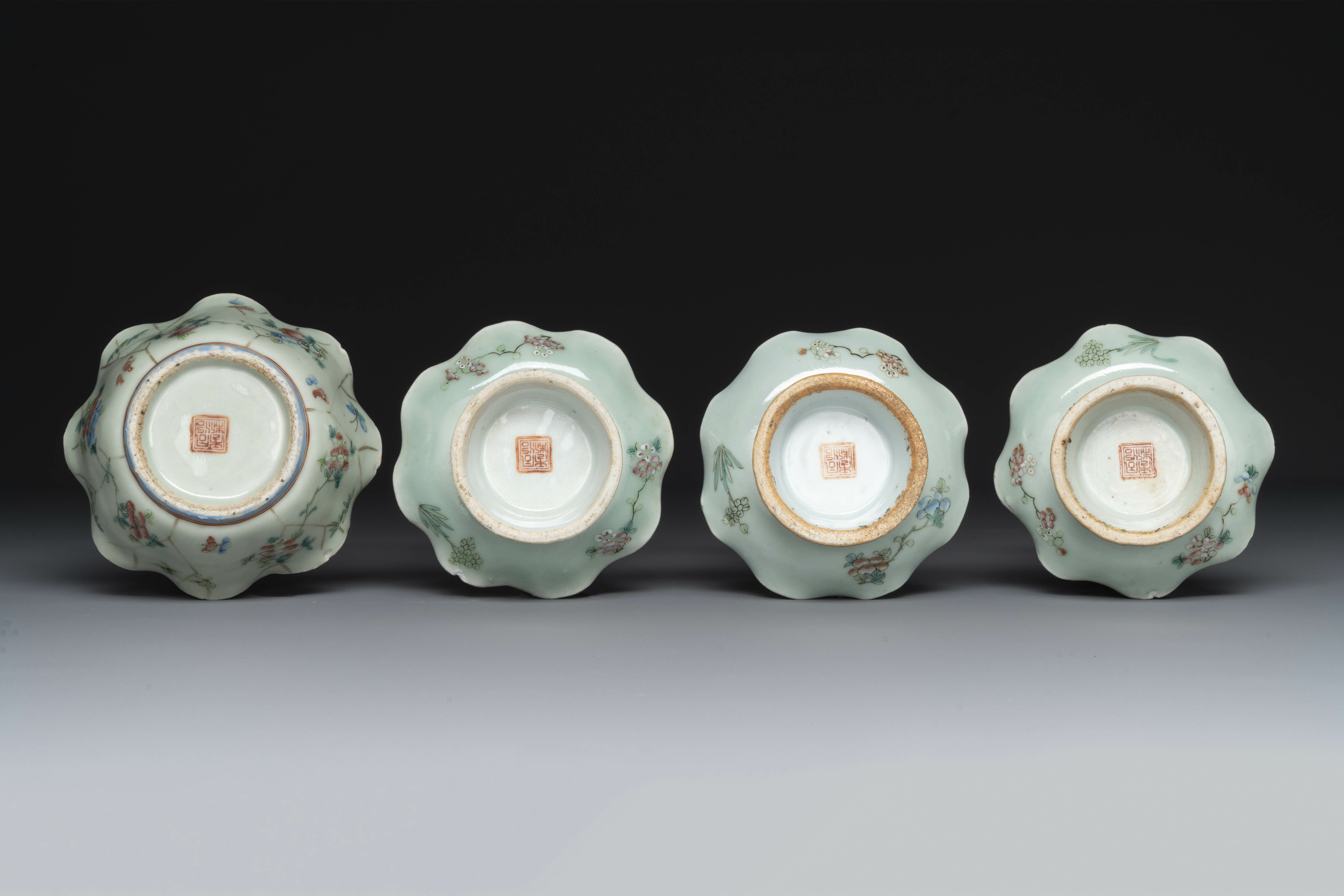 A varied collection of eight pieces of Chinese famille rose porcelain, 18/19th C. - Image 21 of 21