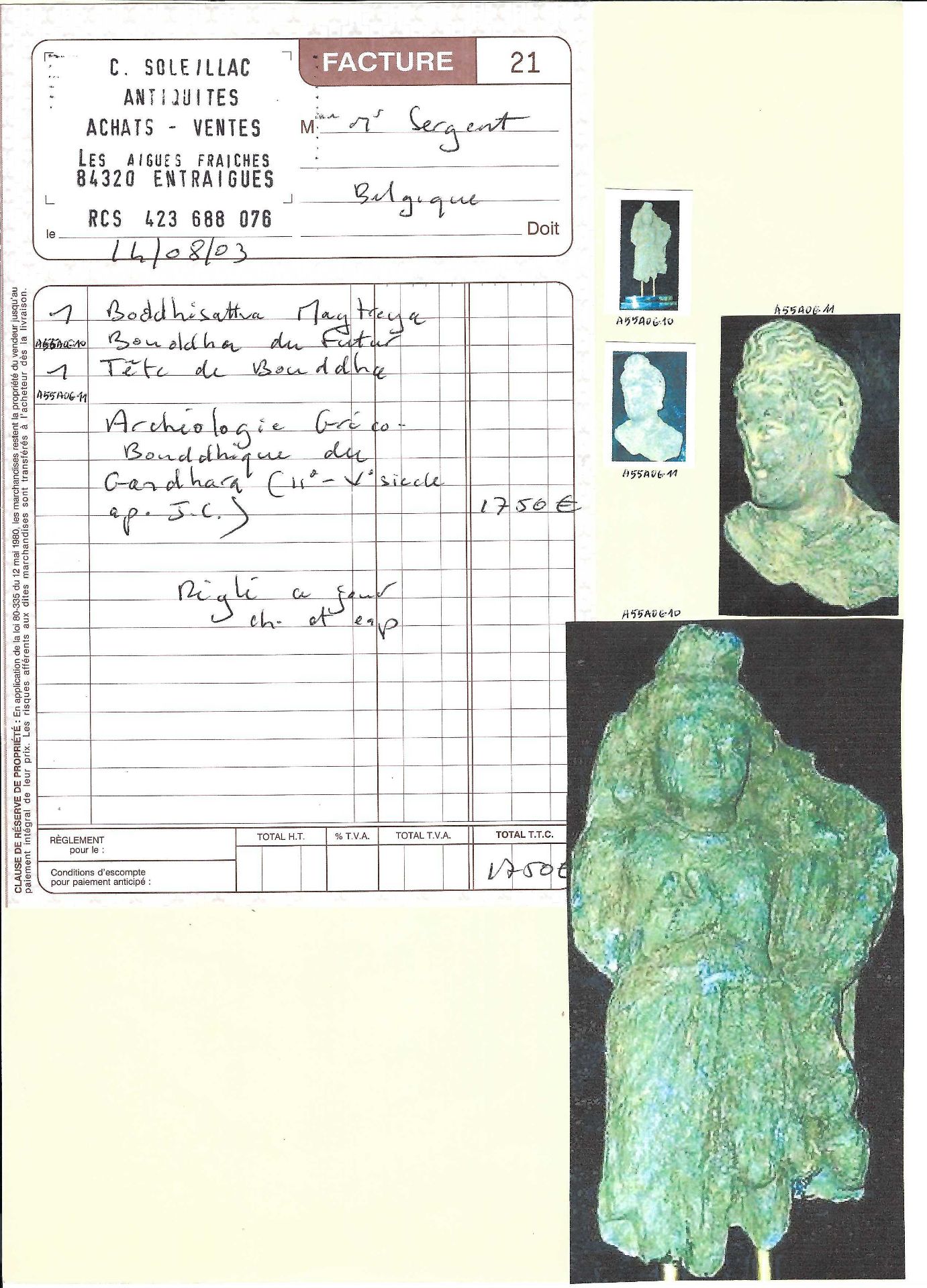 A Gandhara grey schist sculpture of the Bodhisattva Maitreya, a fragment of a seated Buddha and a sc - Bild 7 aus 21
