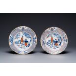 A pair of Chinese Imari-style 'Xi Xiang Ji' plates, Kangxi