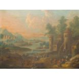 Adriaen Frans Boudewyns I (c.1644-1711): 'Italianate landscape', oil on panel