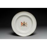 A Chinese armorial plate with the coat of arms of Lord Percy Clinton Sydney Smith, Viscount of Stran