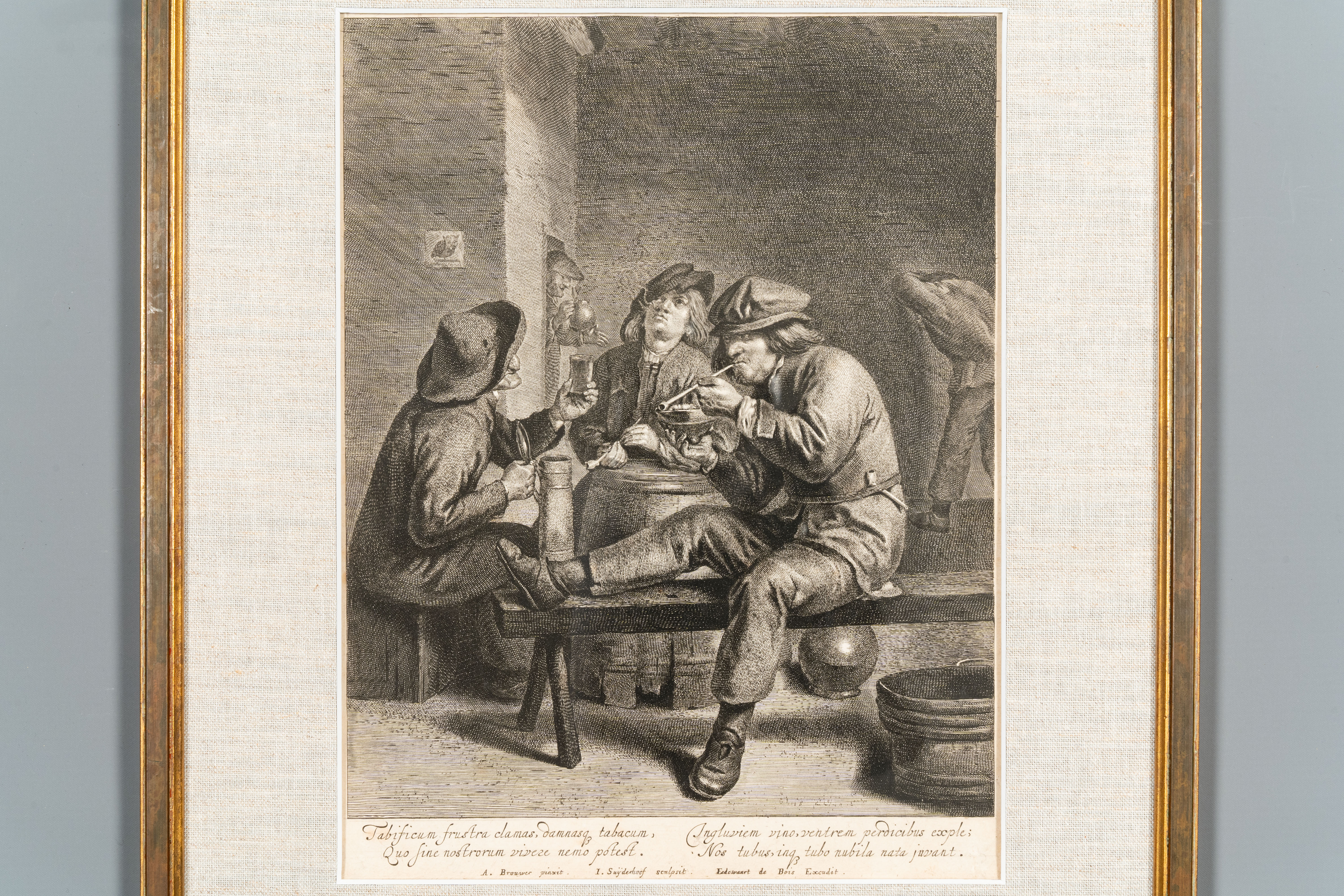 Maarten de Vos, Gerard de Jode, and after Teniers & Brouwer: Eight engravings, 16th C. and later - Image 39 of 39