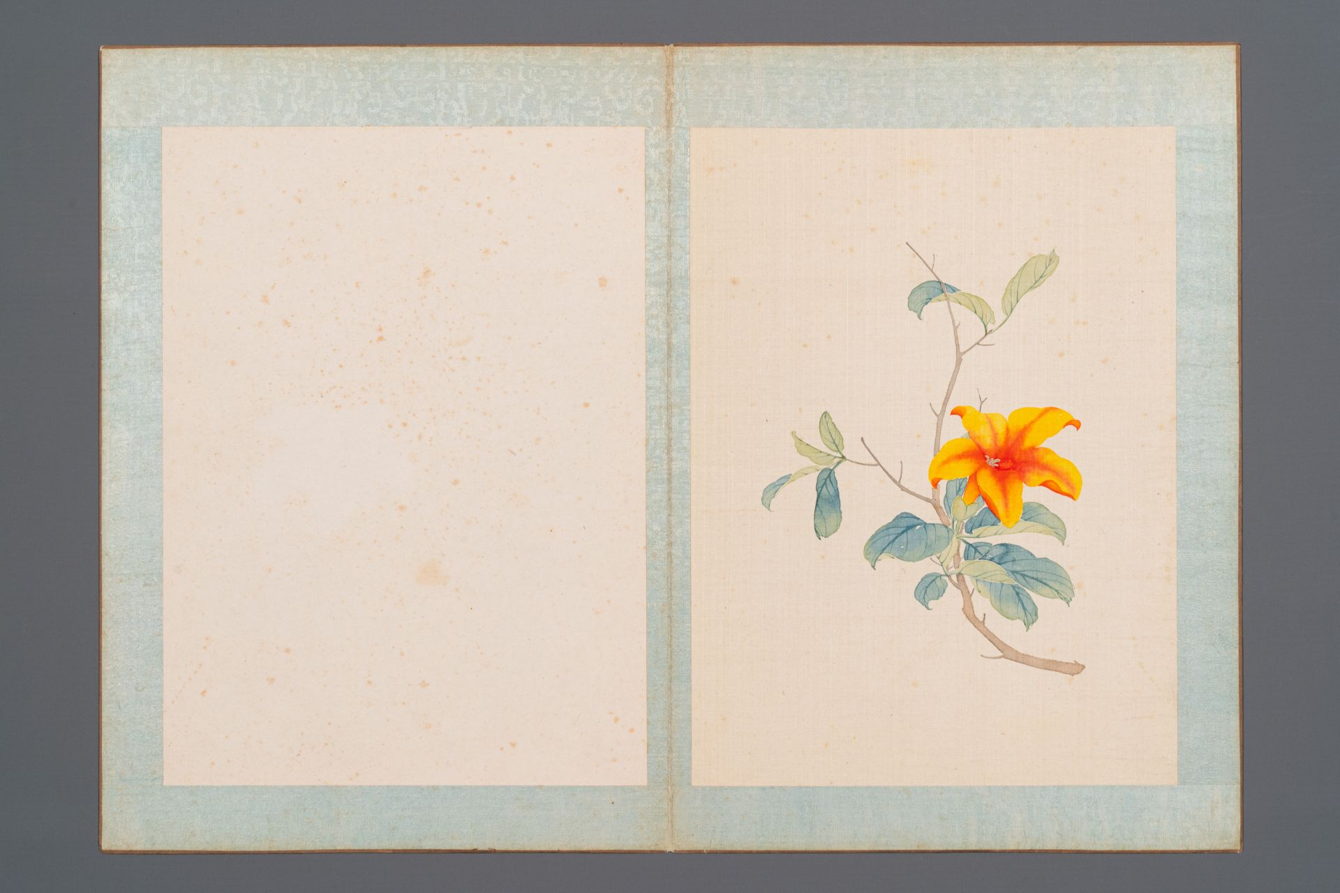 Chinese school: Seven works with birds and flowers, ink and colour on silk, signed Jinghan æ™¯æ¶µ, 1 - Bild 7 aus 12