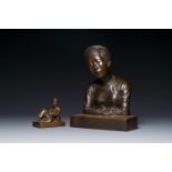 Two Vietnamese bronze sculptures, 19/20th C.