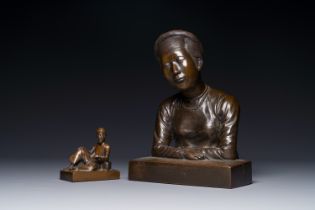 Two Vietnamese bronze sculptures, 19/20th C.