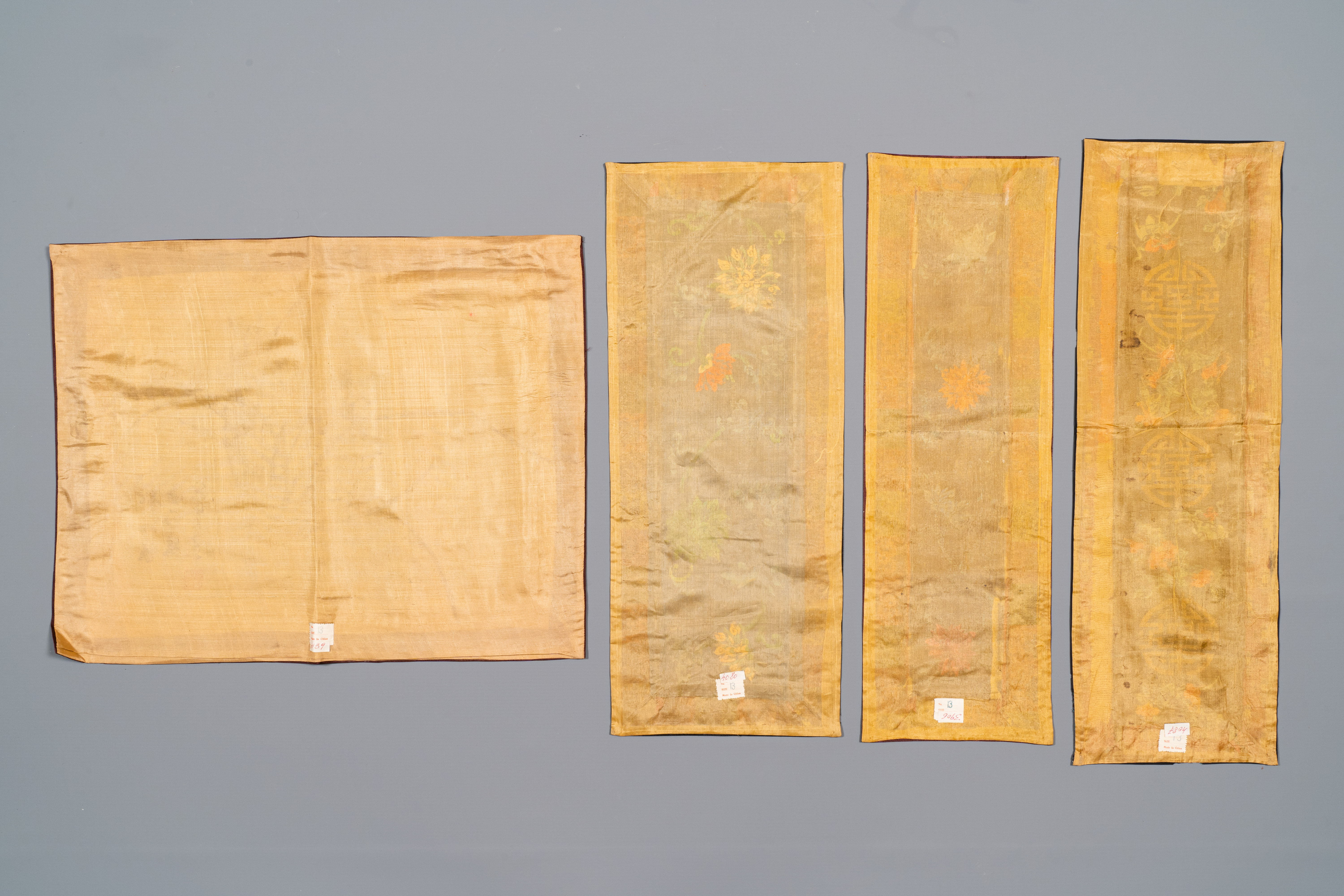 A group of eight pieces of Chinese embroidered silk, 19/20th C. - Image 8 of 8