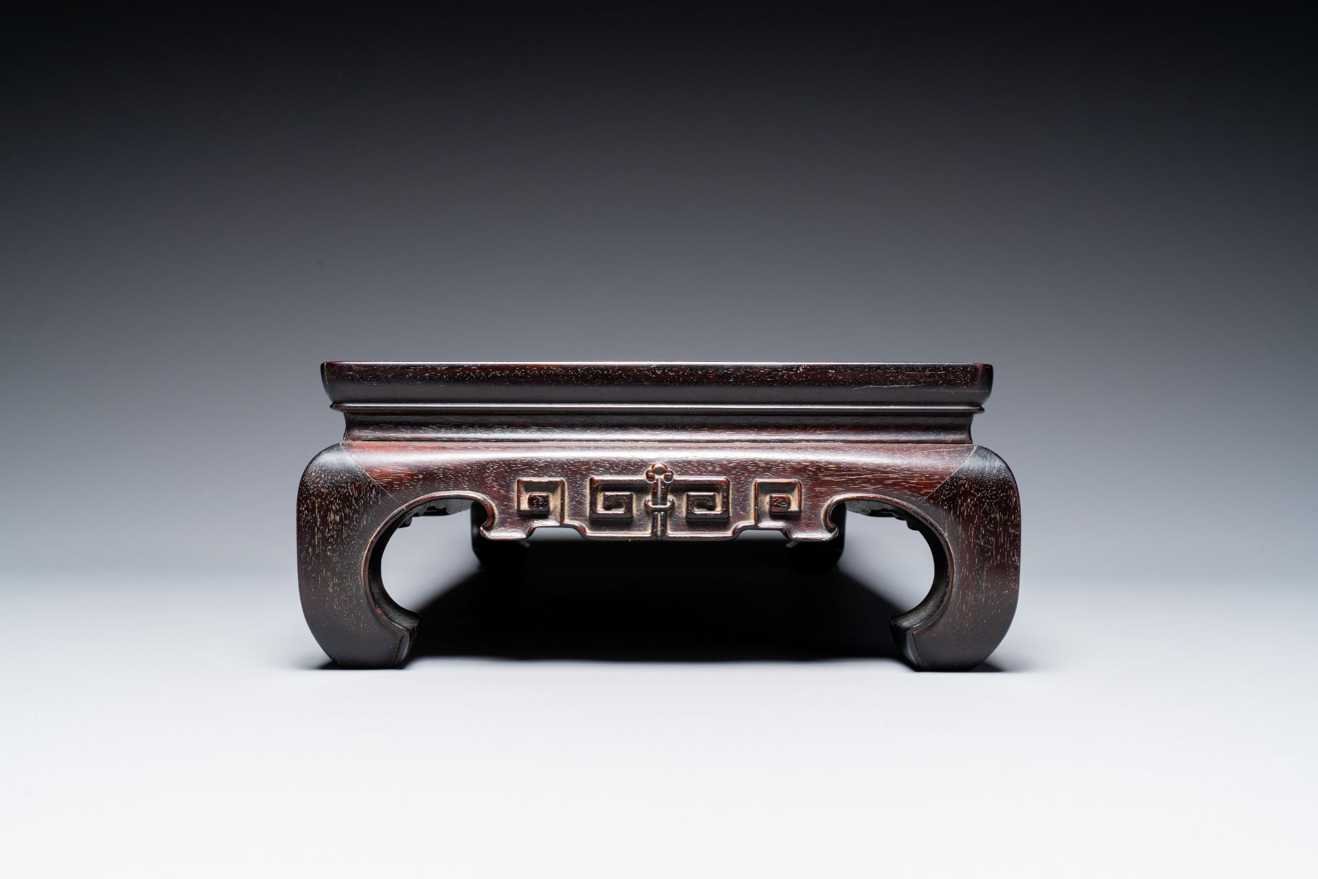Three Chinese zitan wooden tables, 19/20th C. - Image 9 of 13