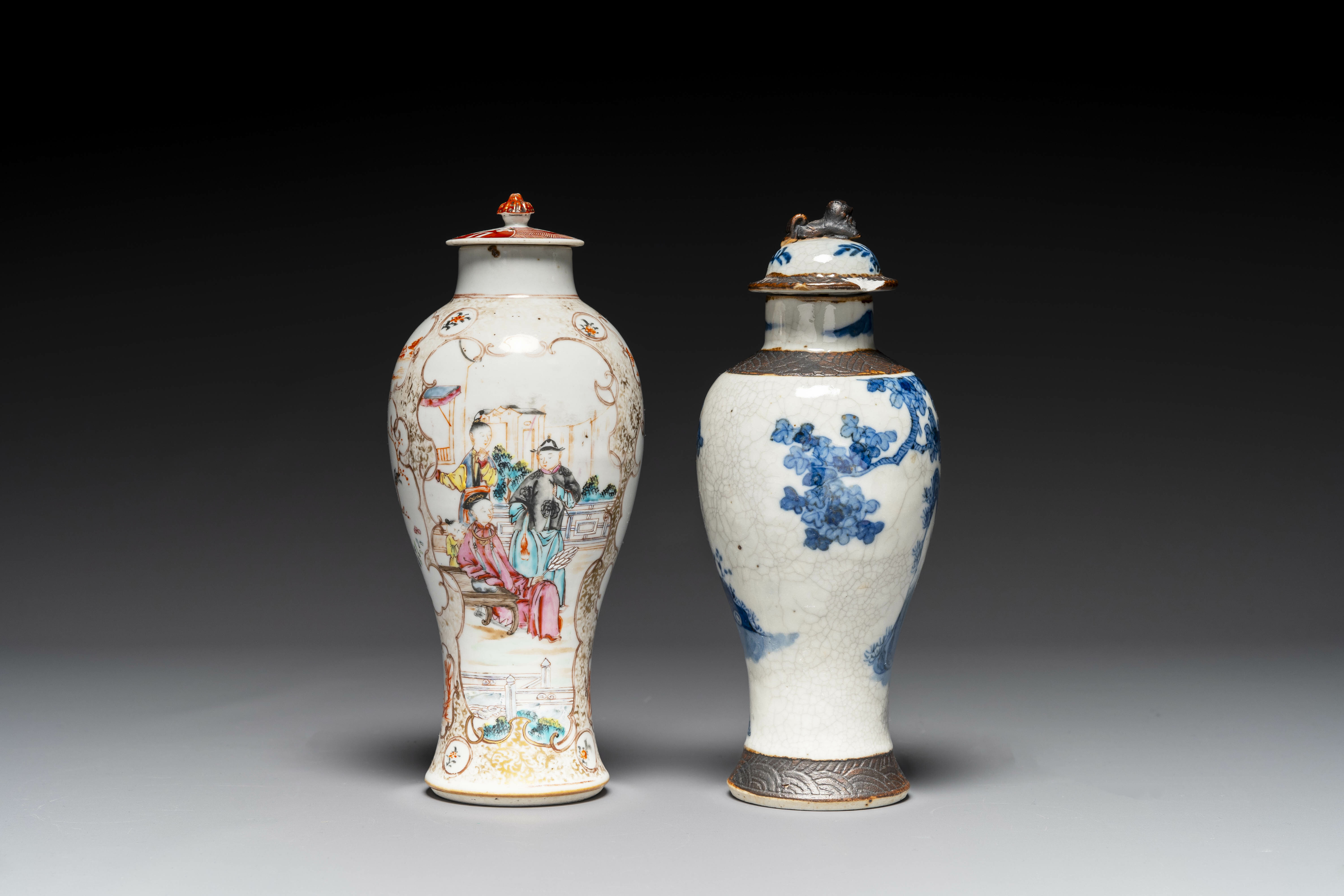 A varied collection of Chinese blue and white and famille rose porcelain, Qianlong and later - Image 6 of 19