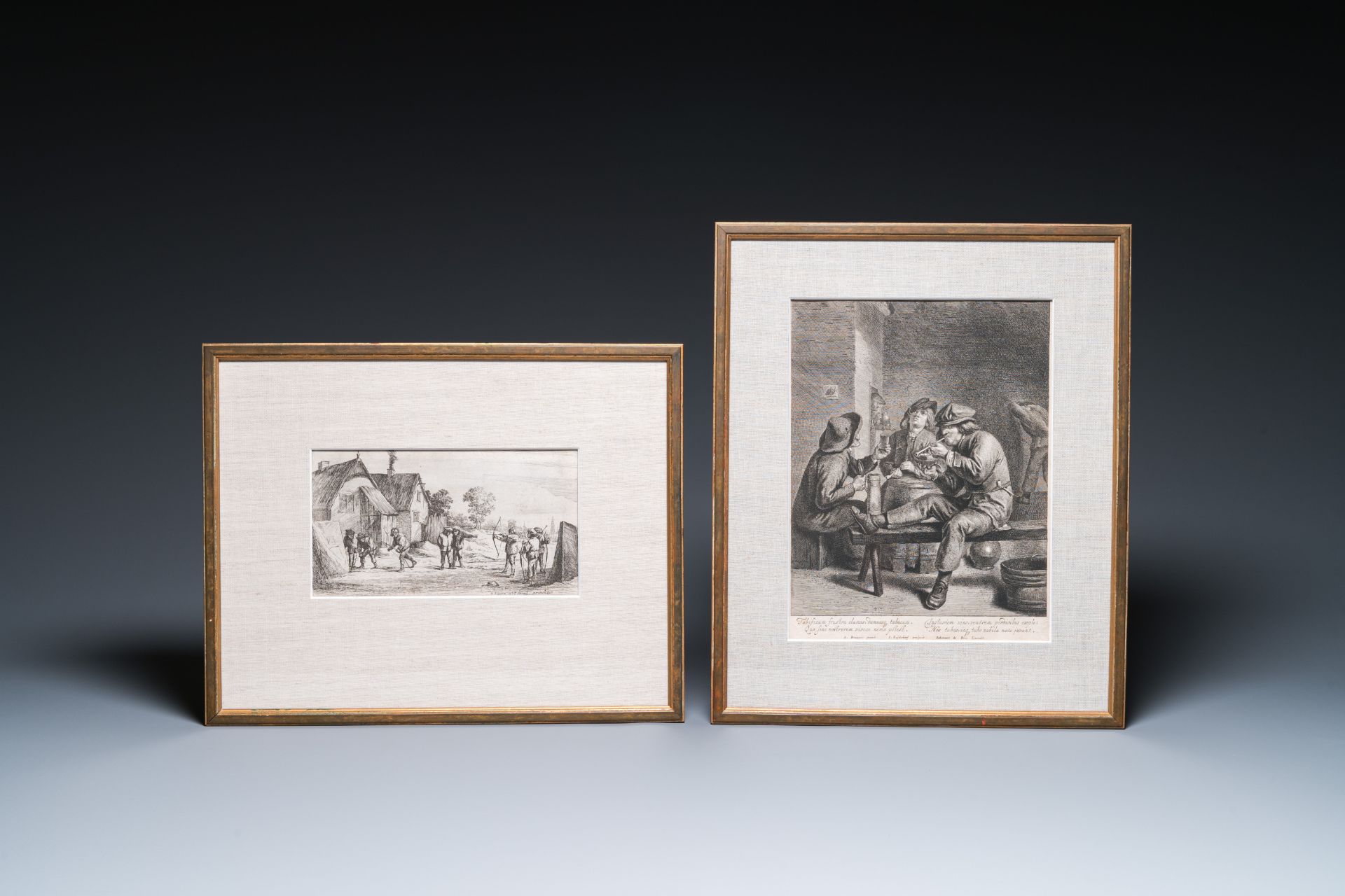 Maarten de Vos, Gerard de Jode, and after Teniers & Brouwer: Eight engravings, 16th C. and later - Image 24 of 39