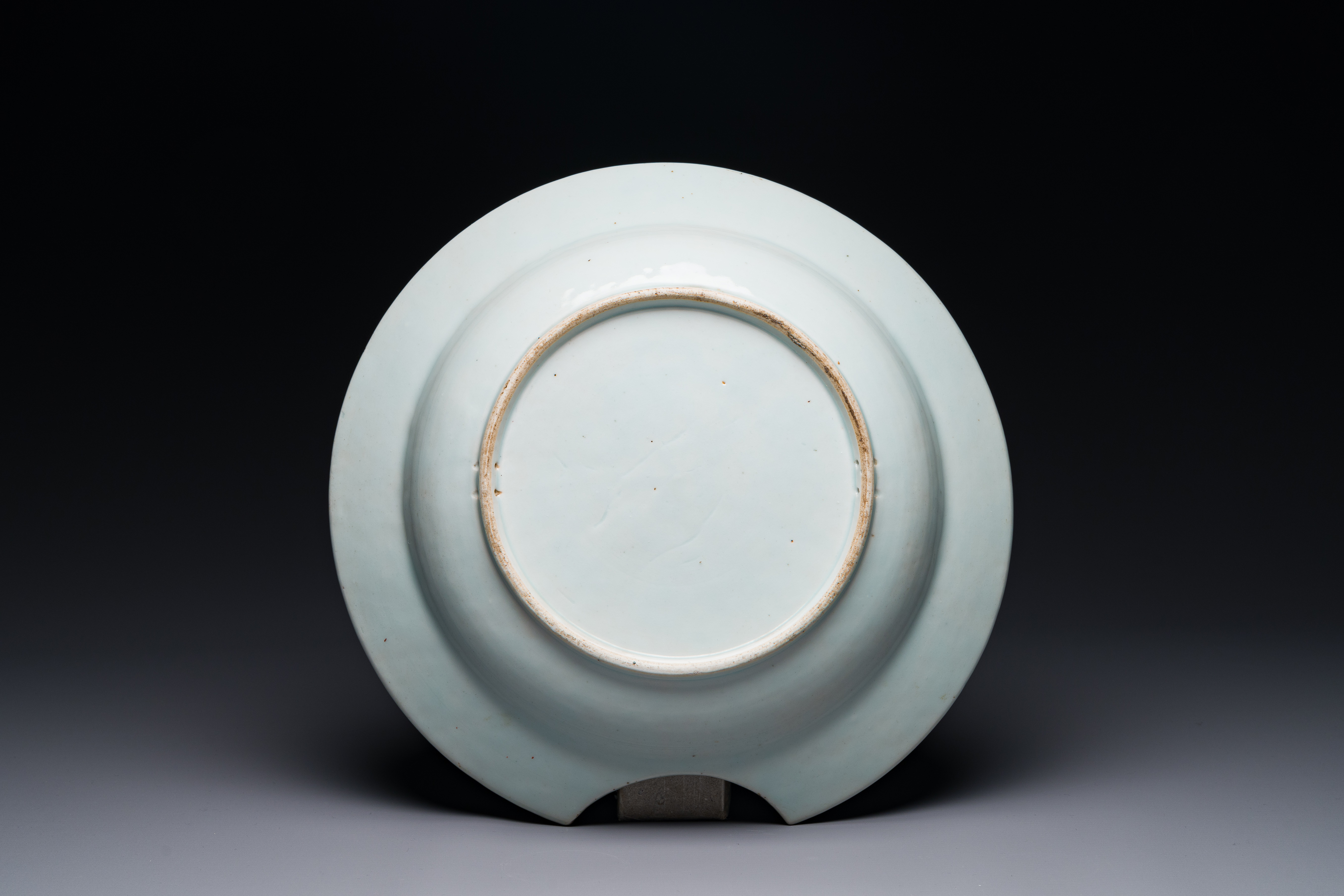 Four Chinese blue and white cups and saucers and a Chinese Imari-style shaving bowl, Kangxi Qianlong - Image 3 of 9