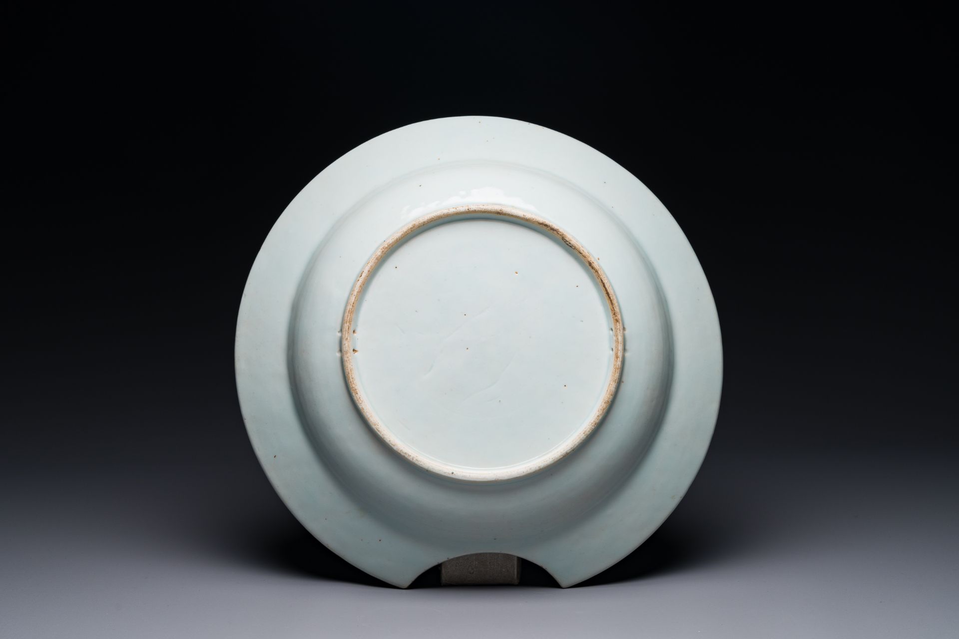 Four Chinese blue and white cups and saucers and a Chinese Imari-style shaving bowl, Kangxi Qianlong - Image 3 of 9