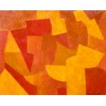 After Serge Poliakoff (1900-1969): Composition yellow red orange, oil on canvas