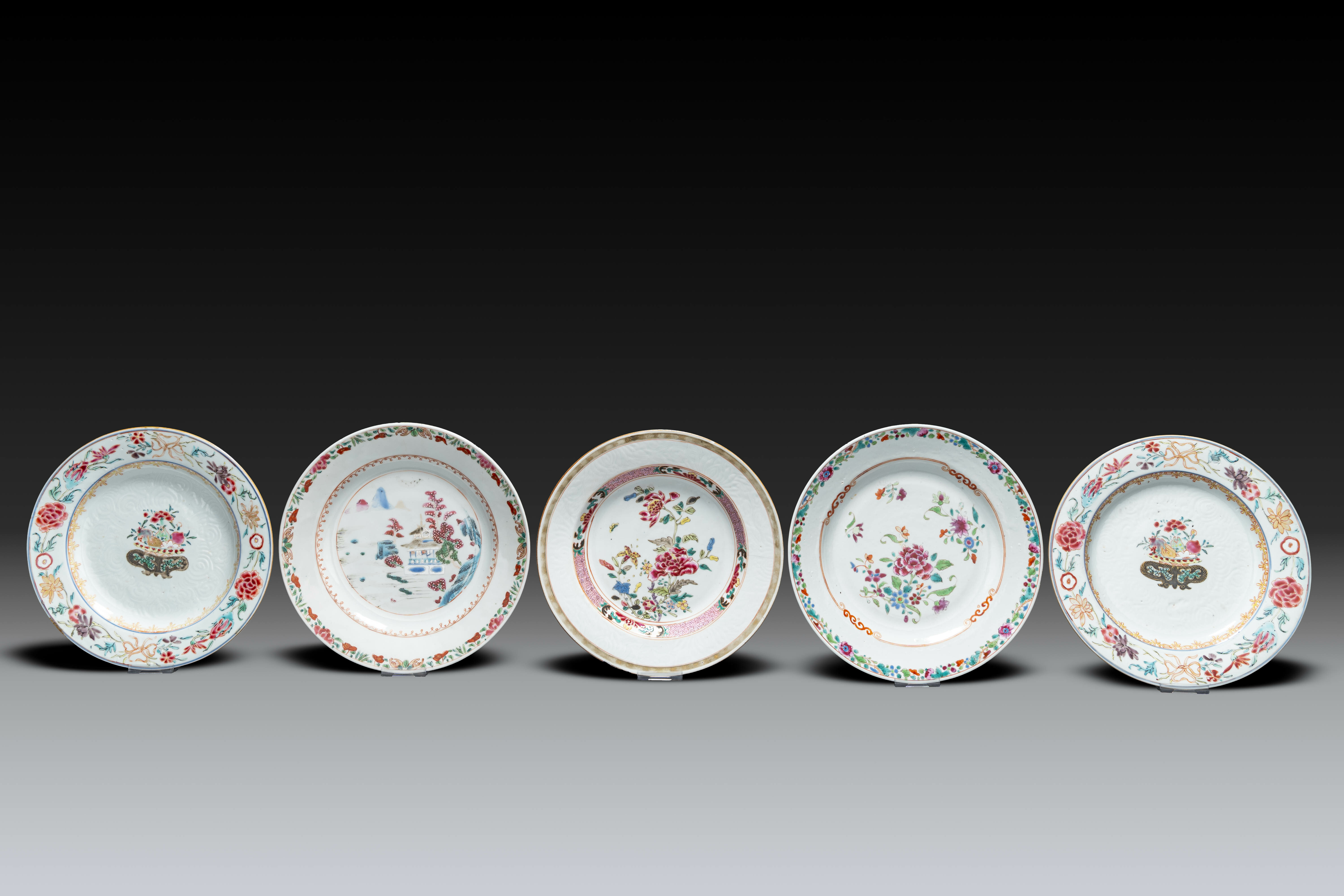 A varied collection of Chinese grisaille and famille rose porcelain, Yongzheng/Qianlong - Image 4 of 6